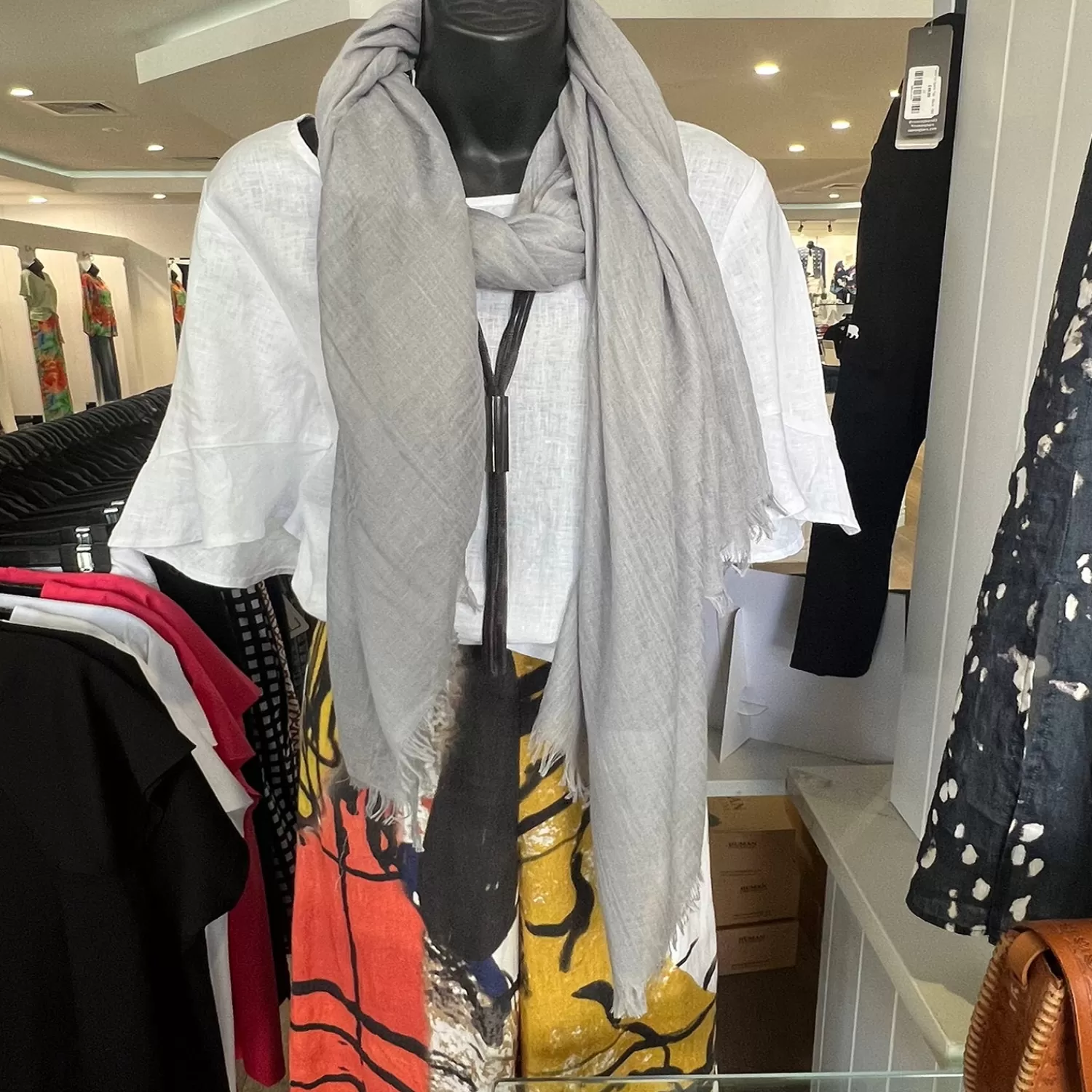 Adorne Scarves & Wraps*Ivy Light Weight Scarf - Grey- AD21