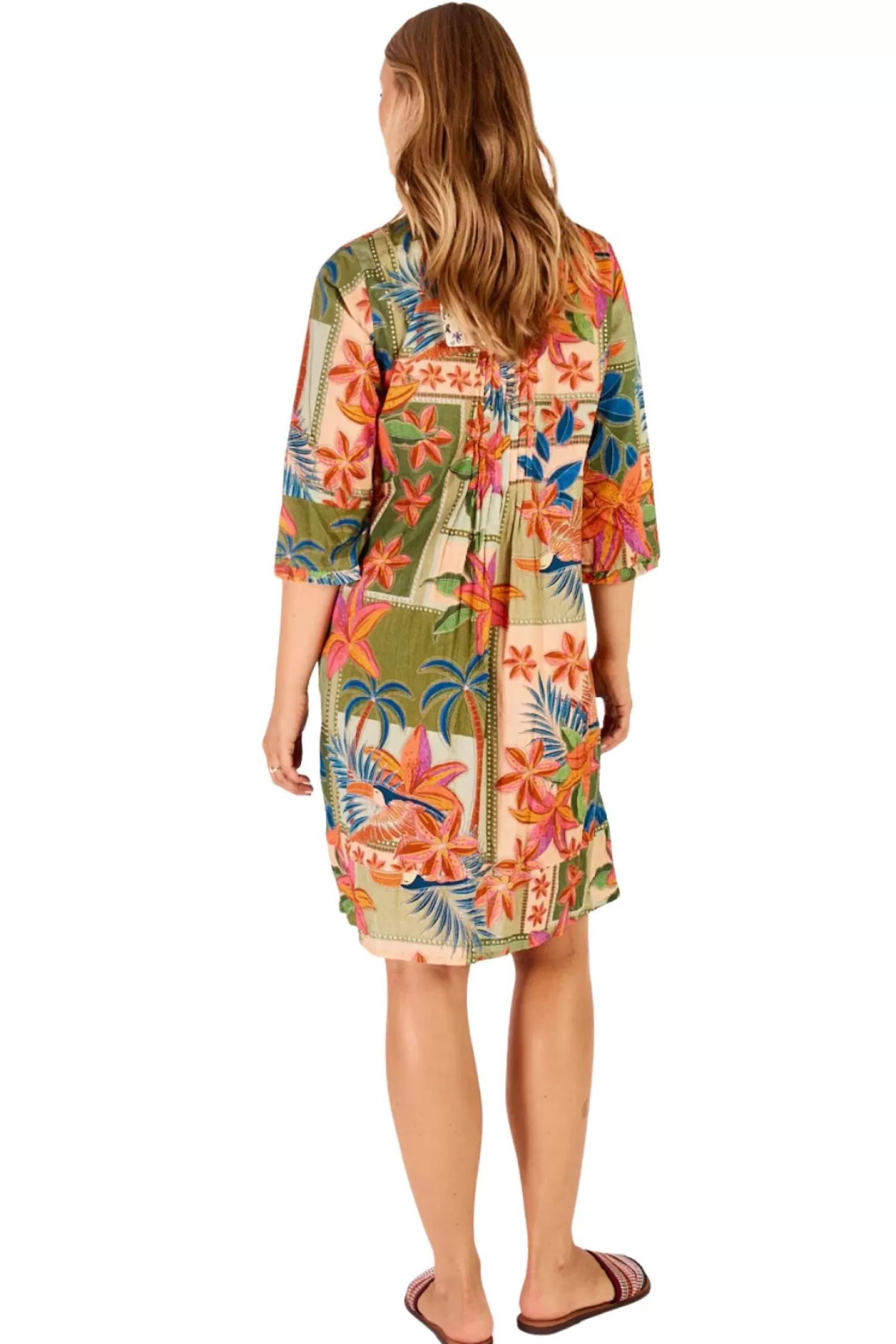 Lula Life Dresses*Jemma Tuck Dress - Olive - LL28