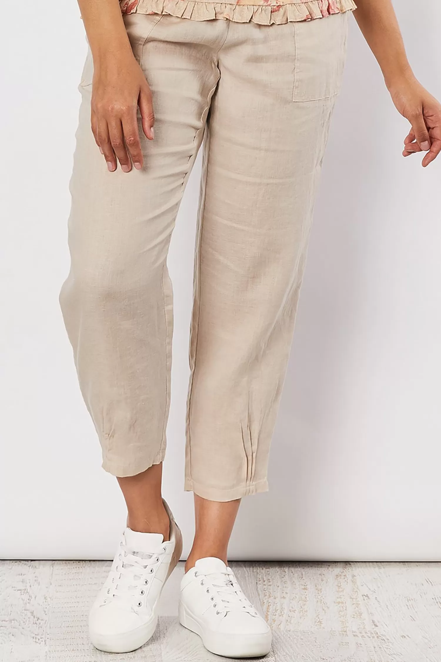 Gordon smith Ladies Pants | Linen Lovers*Jersey Waist Linen Pants - Natural - GS3