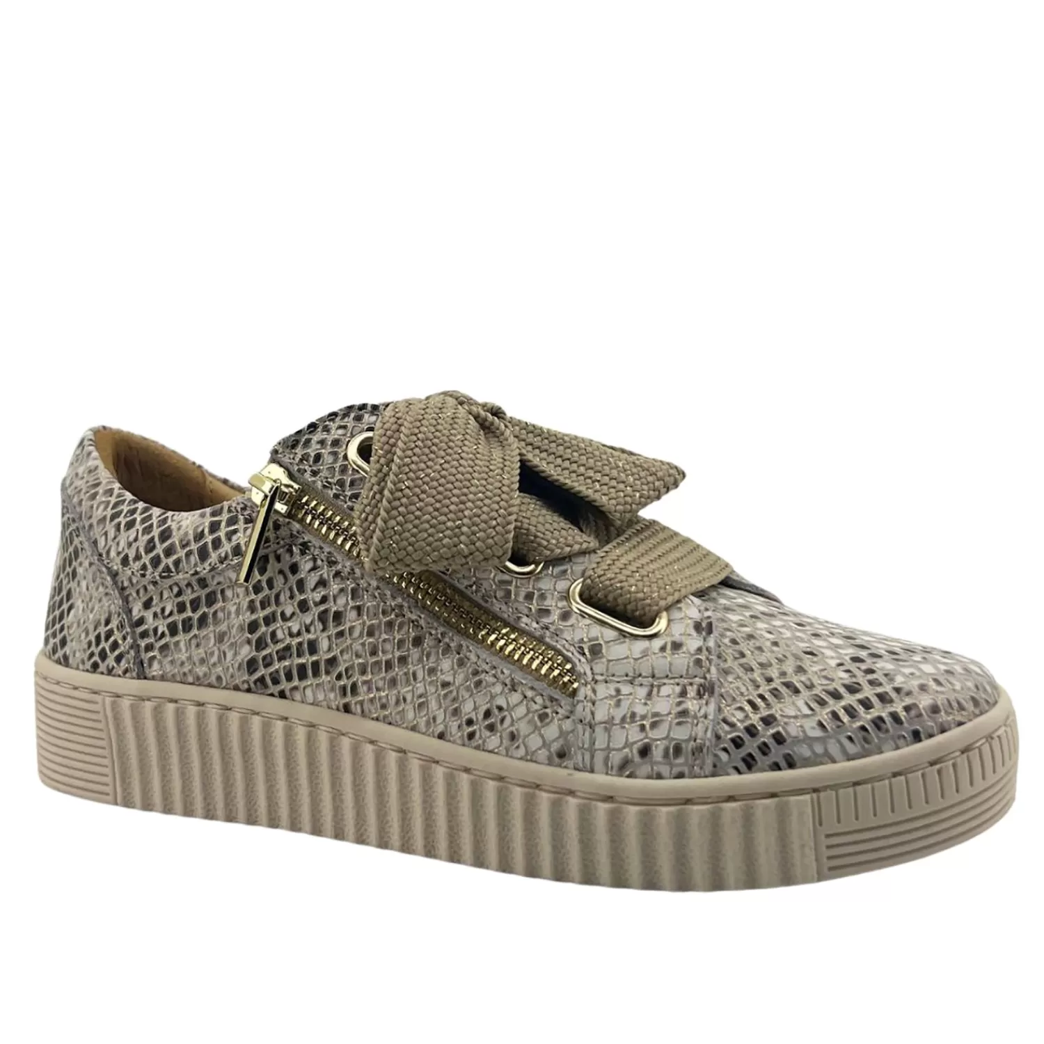 EOS Sneakers*Jovi Champagne Snake Sneaker - ES3