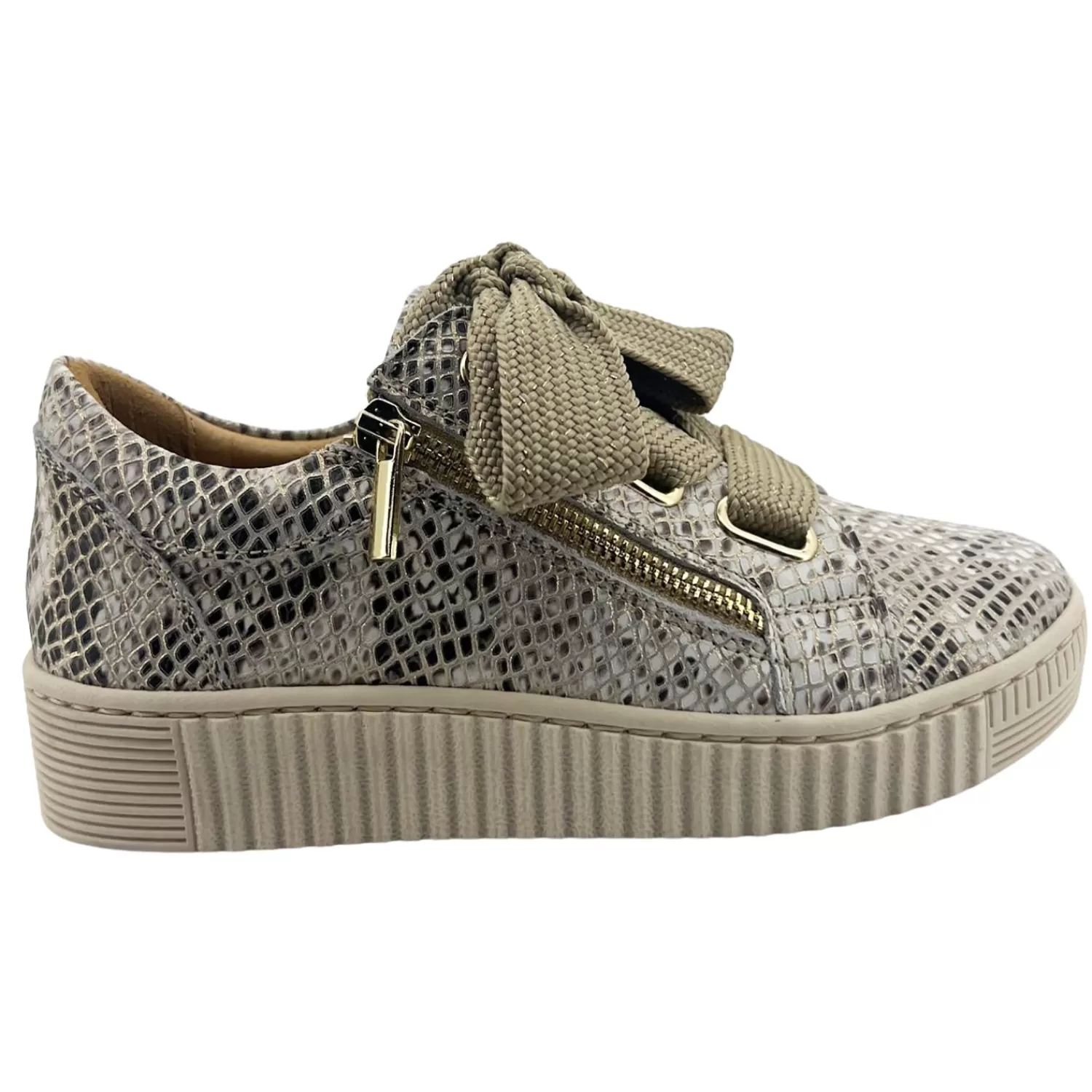 EOS Sneakers*Jovi Champagne Snake Sneaker - ES3