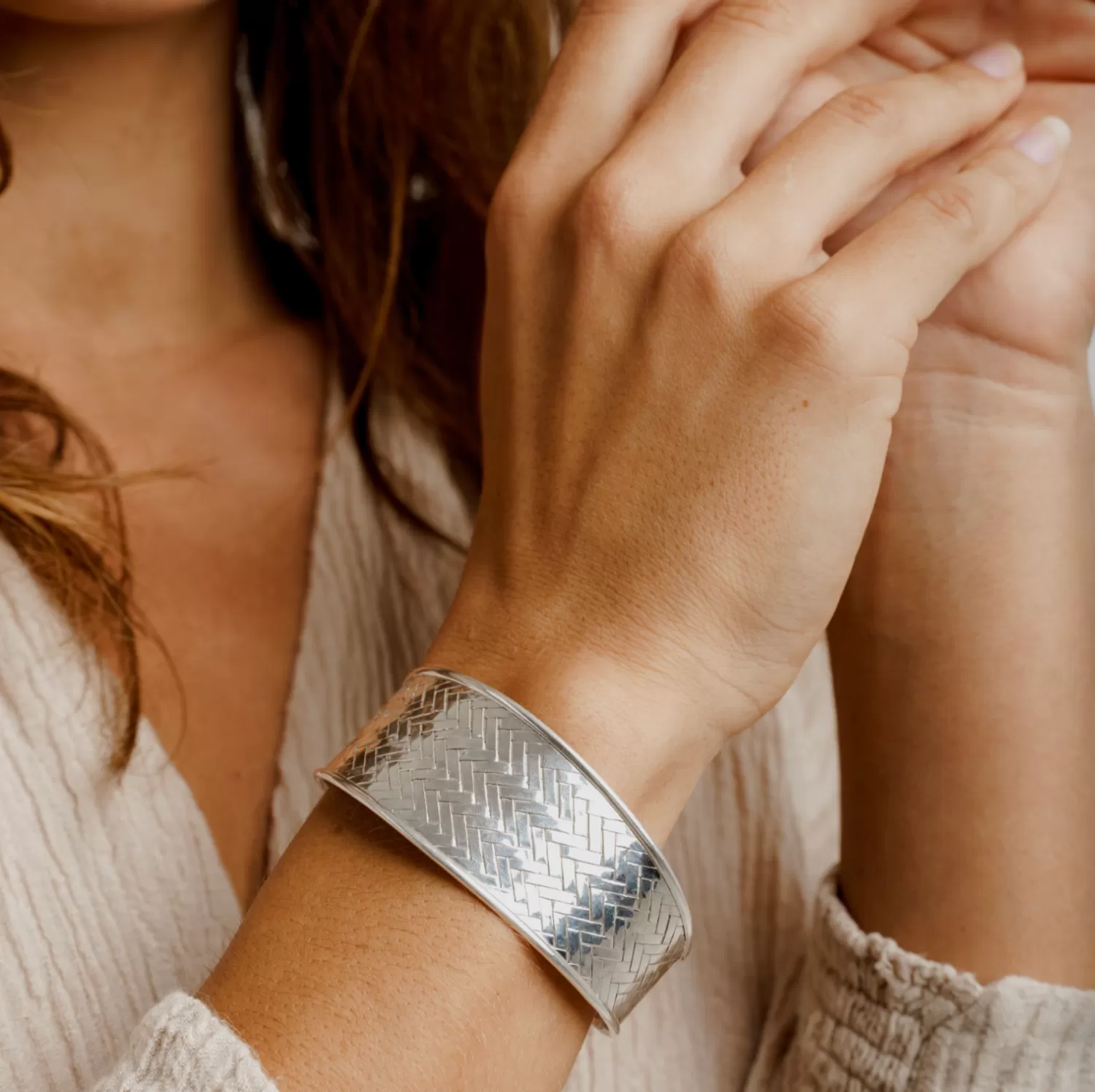 Nusa Jewellery Jewellery*Karma Silver Cuff - Silver - NS1