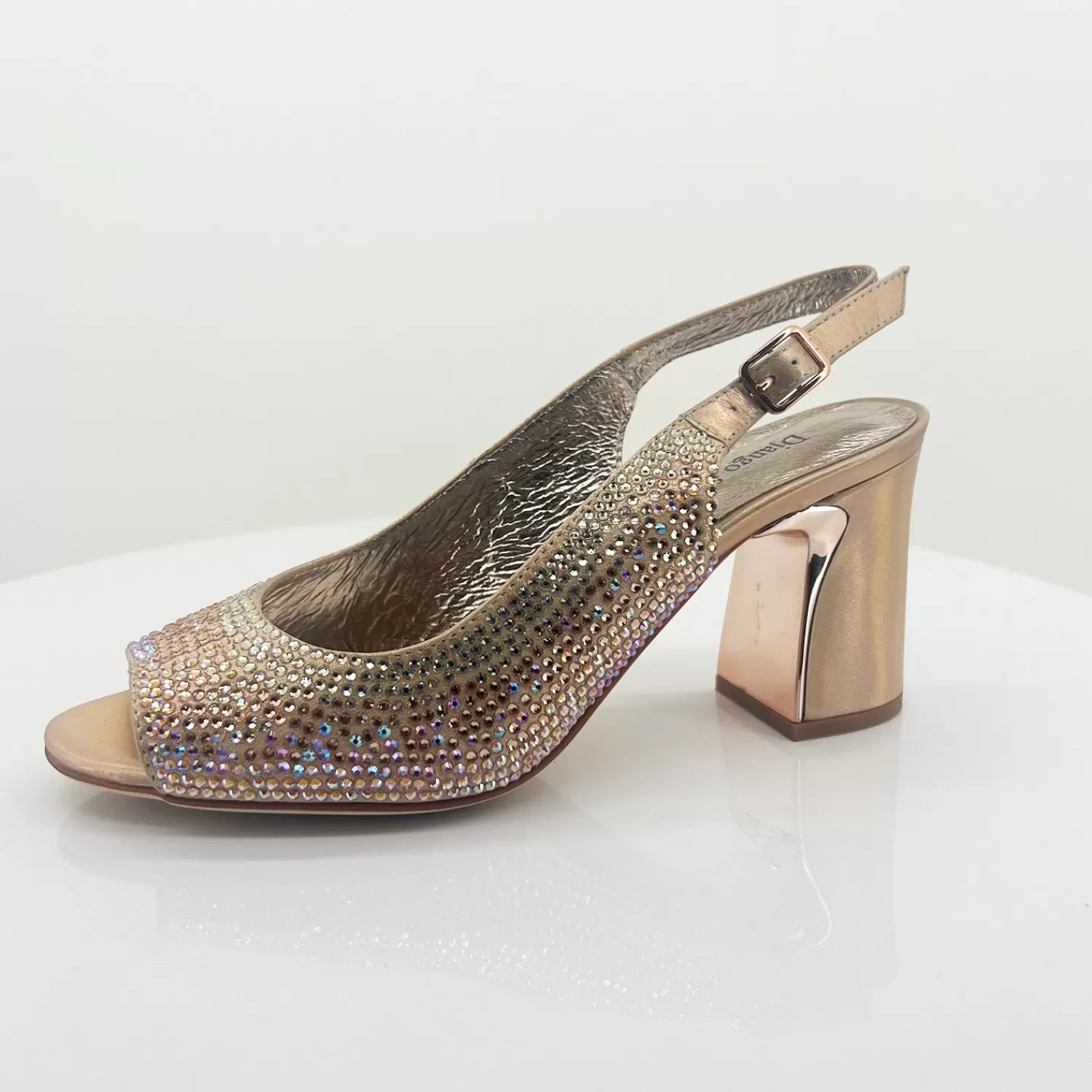 Django & Juliette Wedding Shoes | Heels*Kerry Heel - Rose Gold Petrol - DJ6