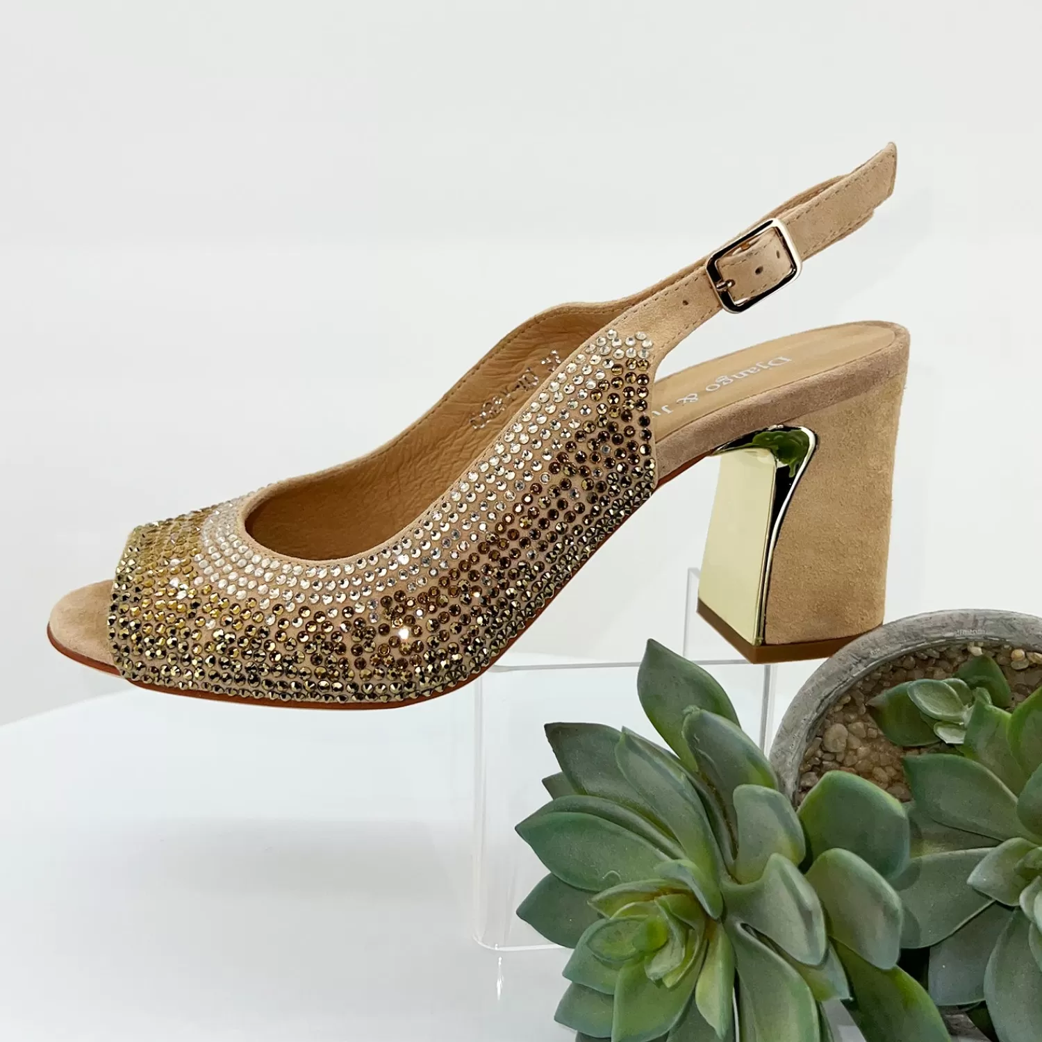 Django & Juliette Wedding Shoes | Heels*Kerry Heel - Caramel Multi - DJ6
