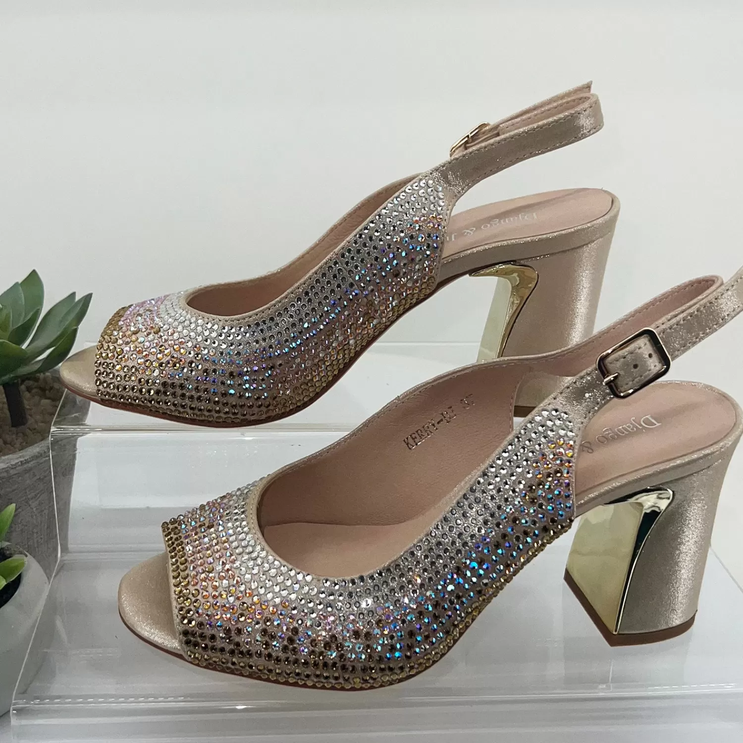 Django & Juliette Wedding Shoes | Heels*Kerry Heel - Rose Shimmer - DJ6