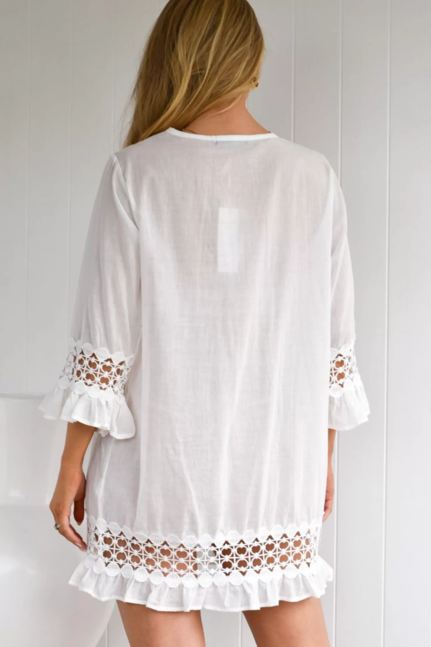 Zen Garden Dresses*Lace Beach Dress - White - ZG4