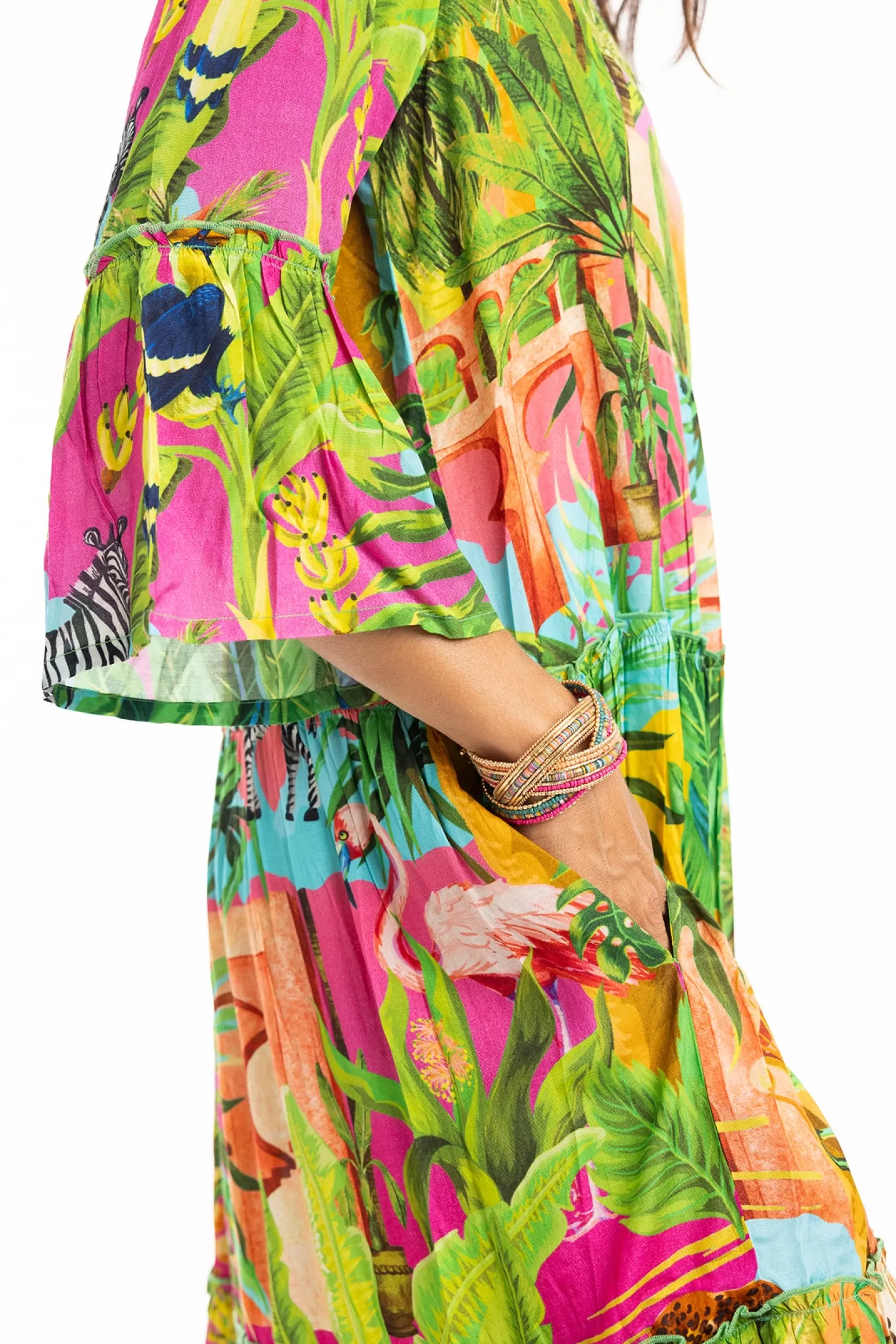 Escape by OQ Dresses*Lani Dress Frill 3/4 Sleeve - EP6