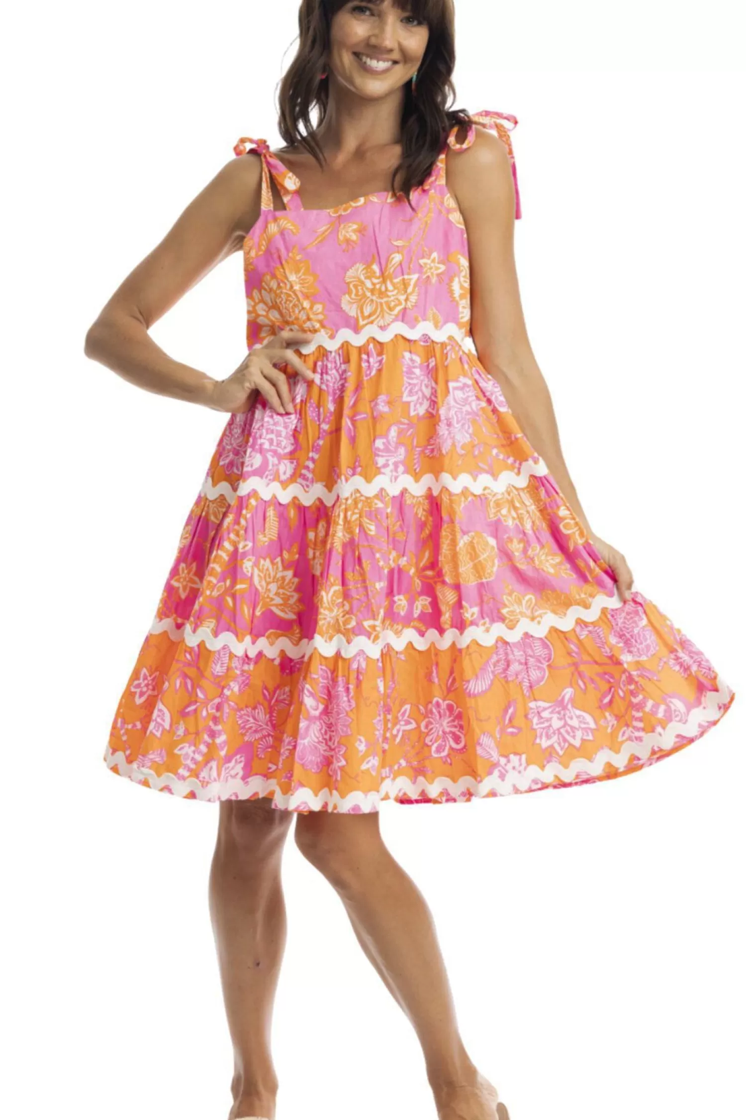 Escape by OQ Dresses*Layla Tie Dress - Orange - EP7