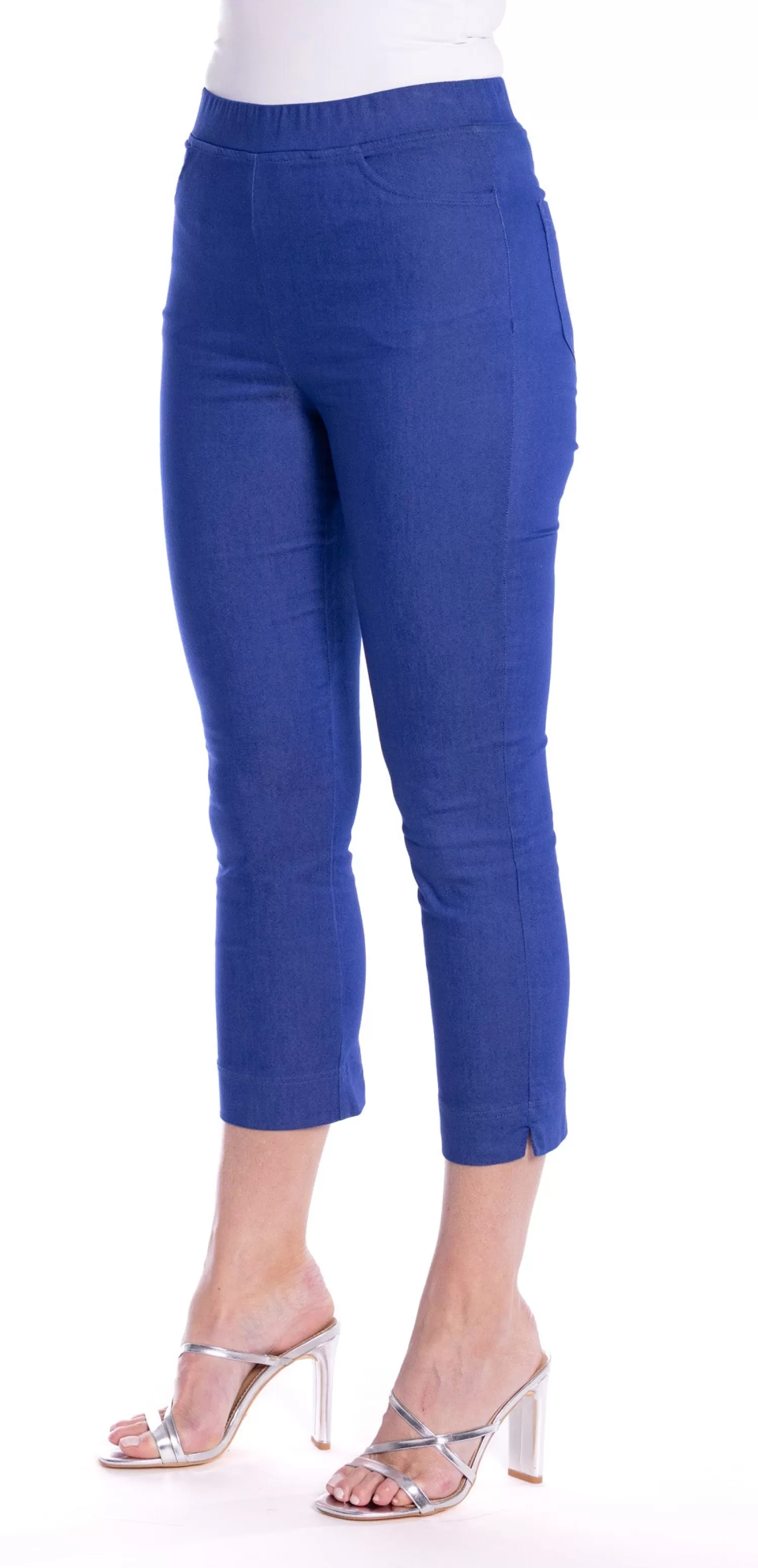 Cafe Latte Ladies Pants*Lina 7/8 Pull on Pant - Sapphire - CL1