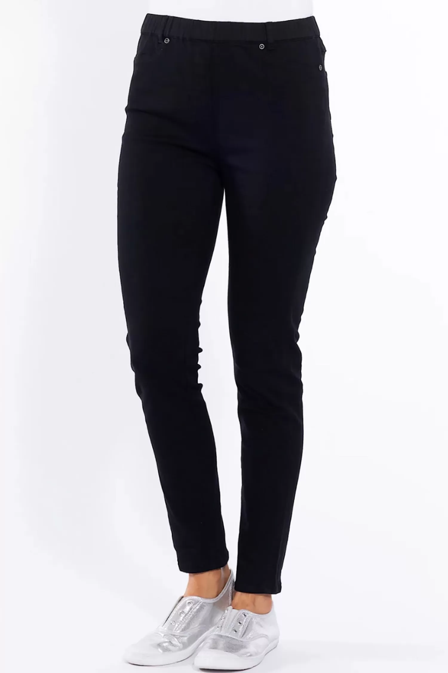 Cafe Latte Ladies Pants*Linda Pull On Pant - Black - CL10