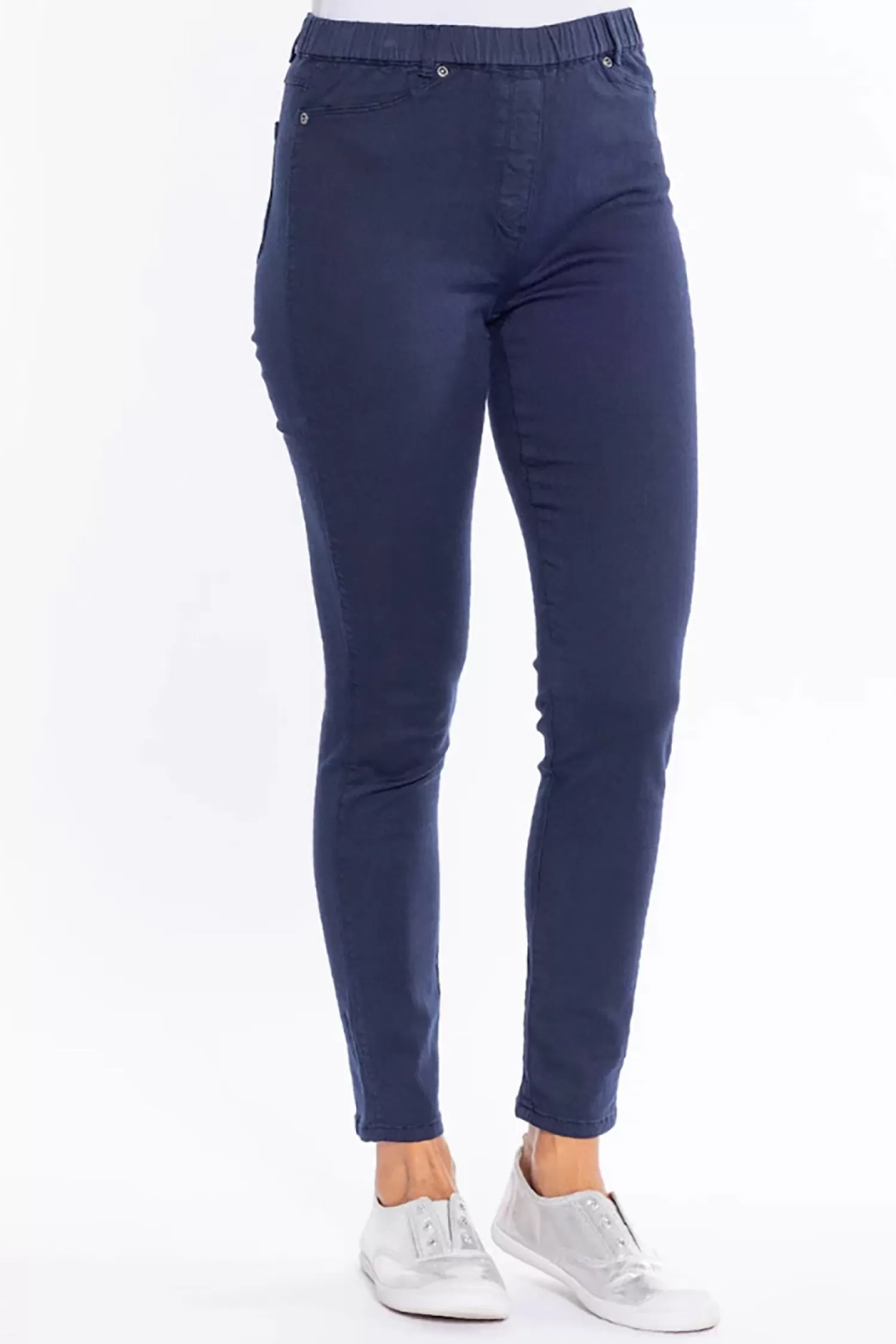 Cafe Latte Ladies Pants*Linda Pull On Pant - Navy - CL10