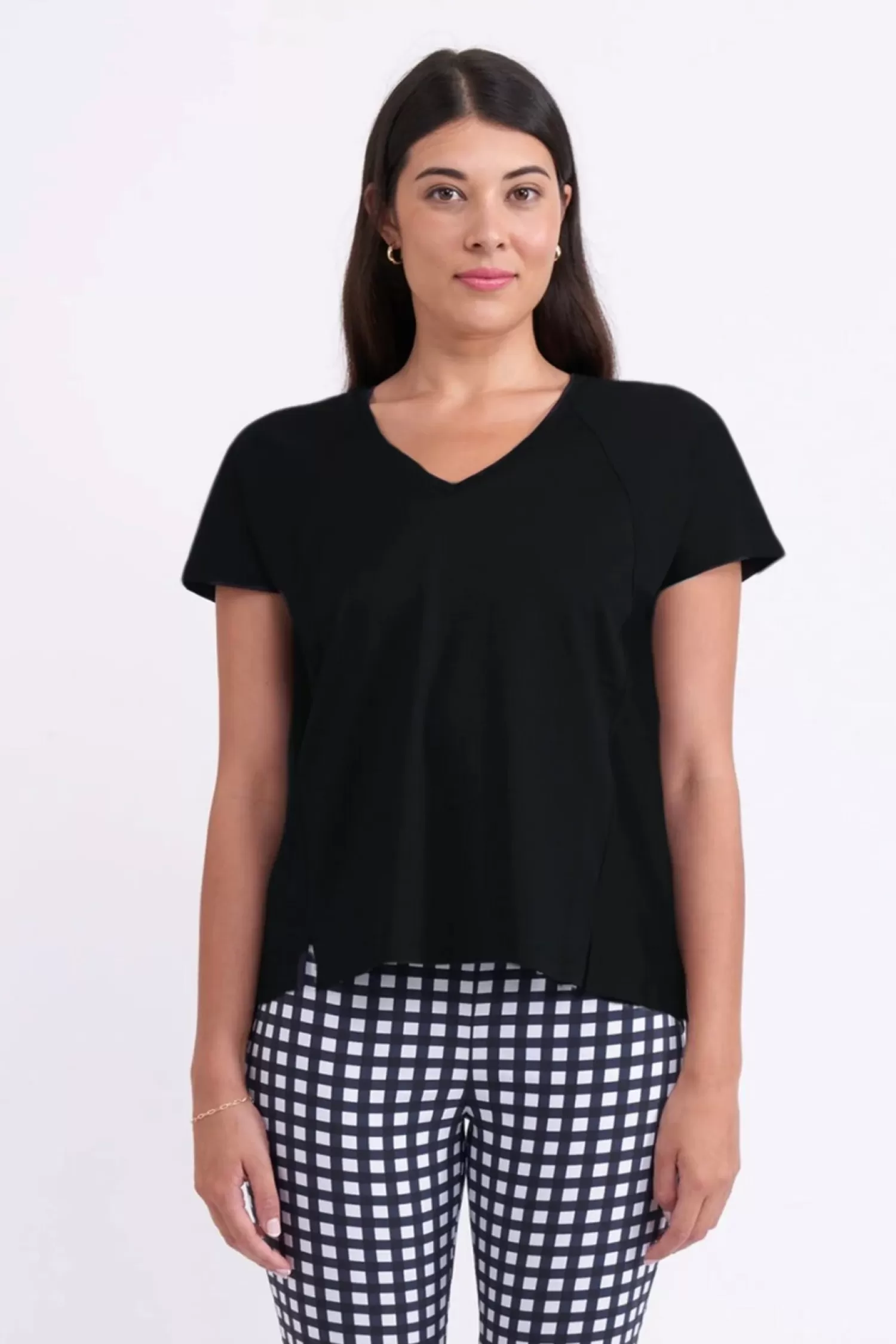 Foil Shirts & Tops*Line Em Up Top - Black - F1