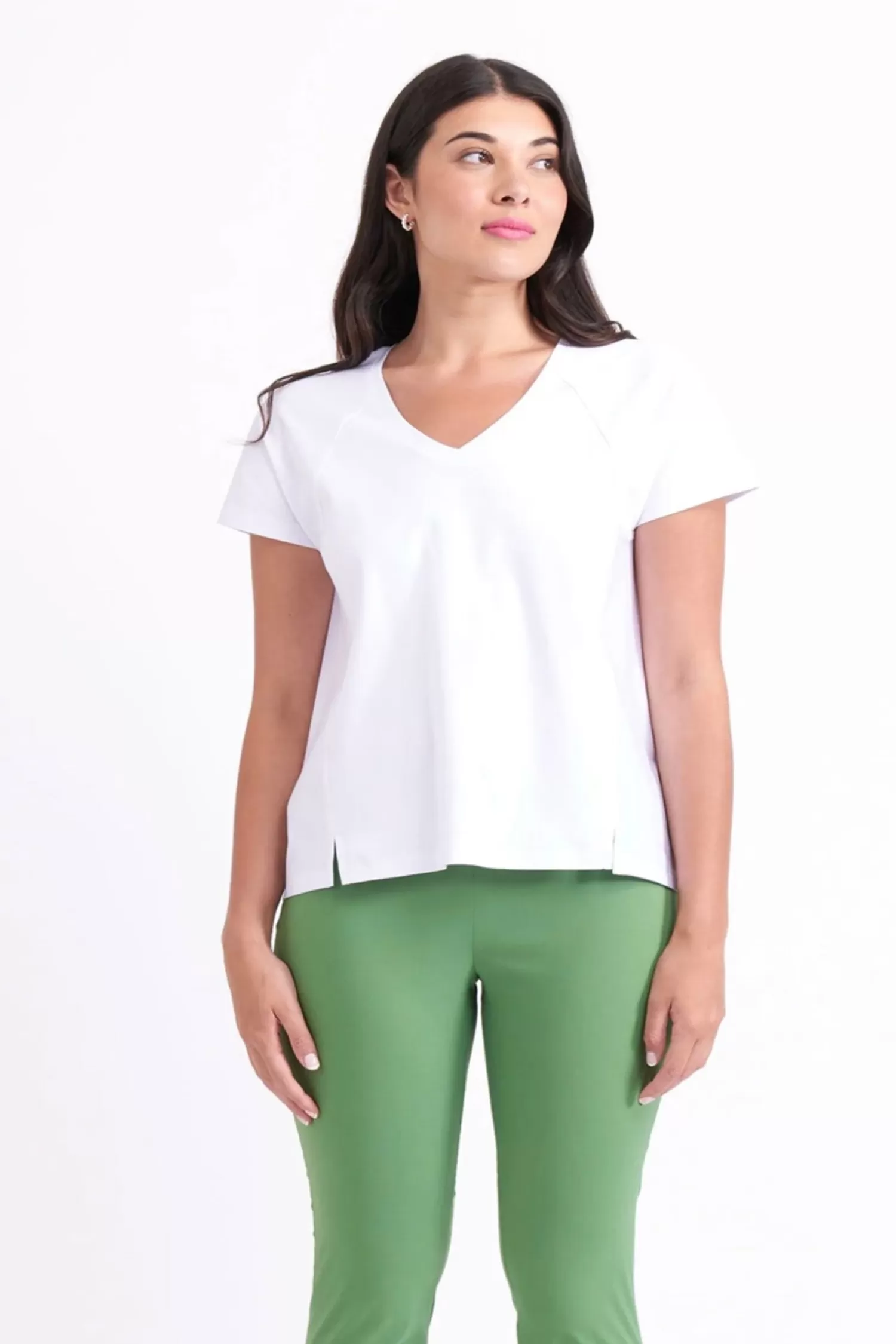 Foil Shirts & Tops*Line Em Up Top - White - F1
