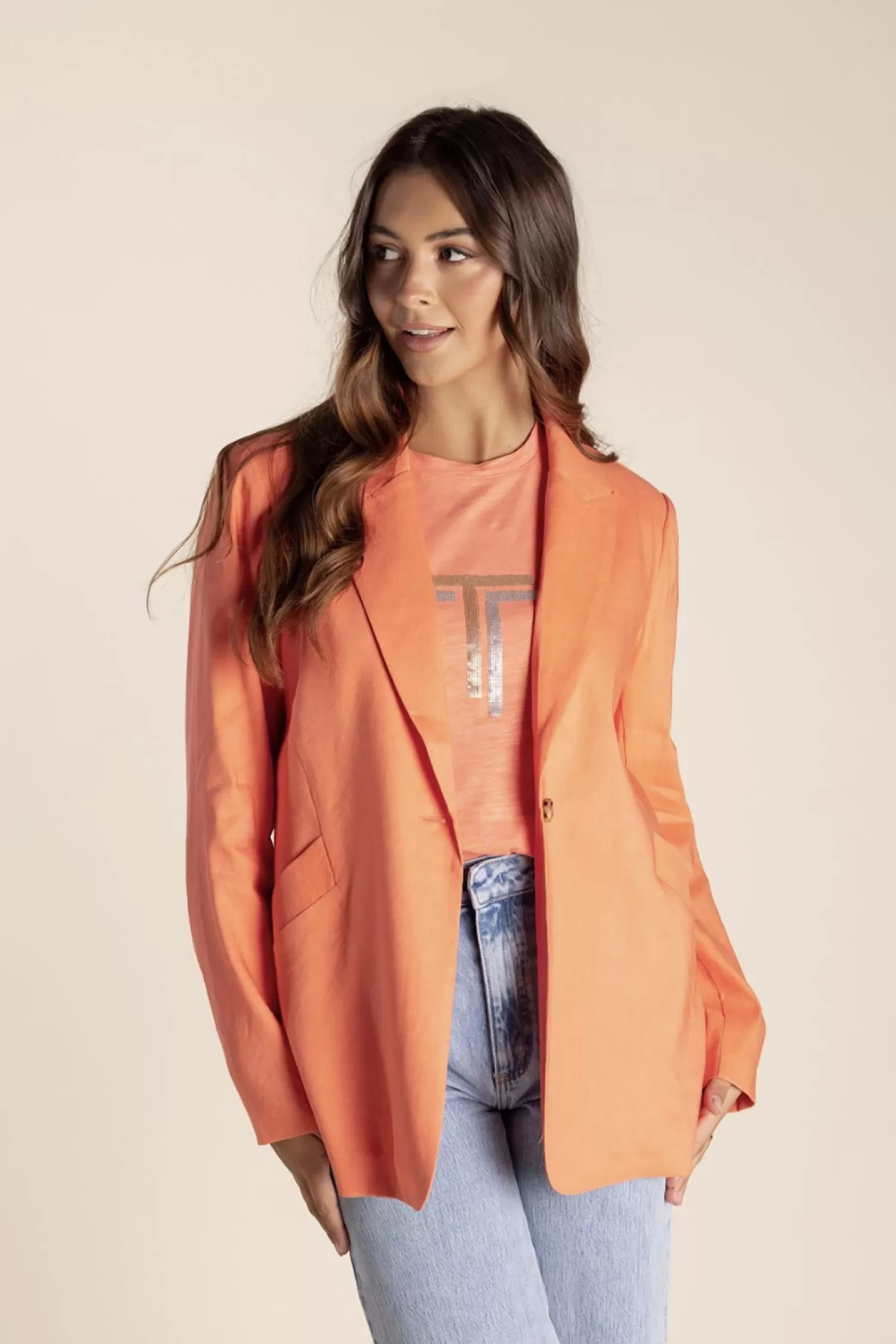 Two-T's Linen Lovers | Coats & Jackets*Linen Blazer - Mango - TT10