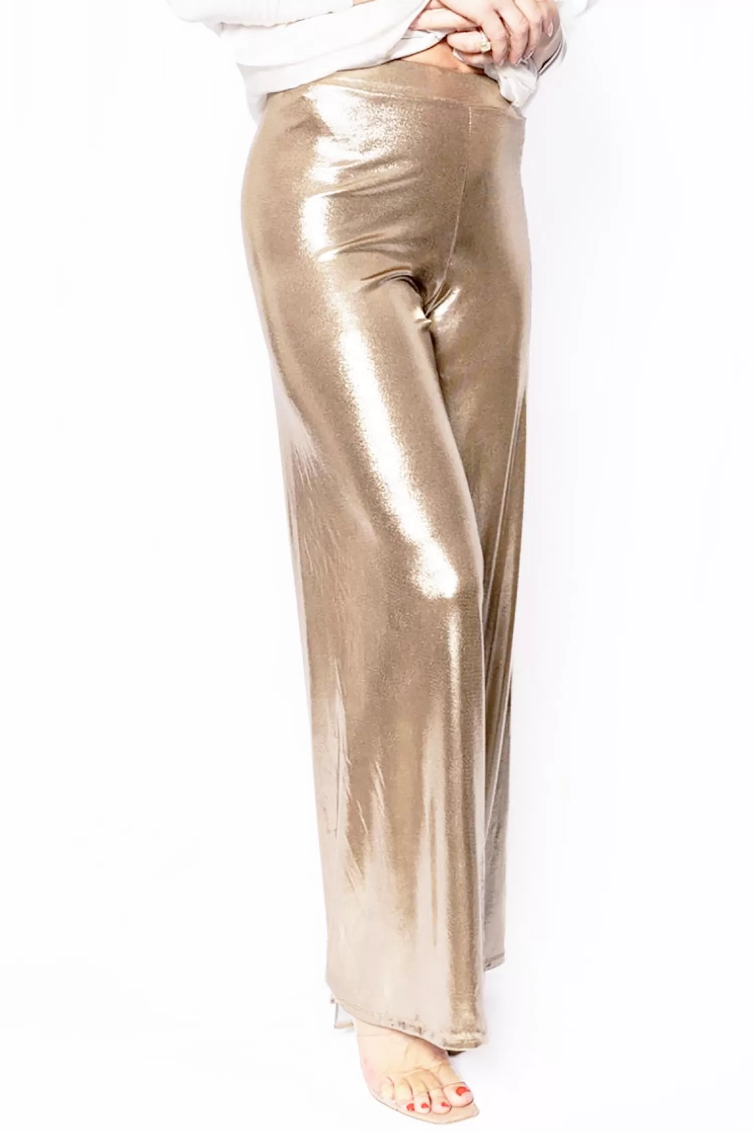 The Italian Closet Ladies Pants*Liquido Champagne Pant - TIC10