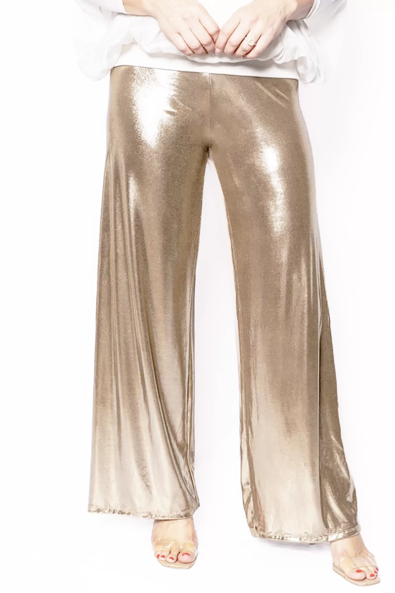 The Italian Closet Ladies Pants*Liquido Champagne Pant - TIC10