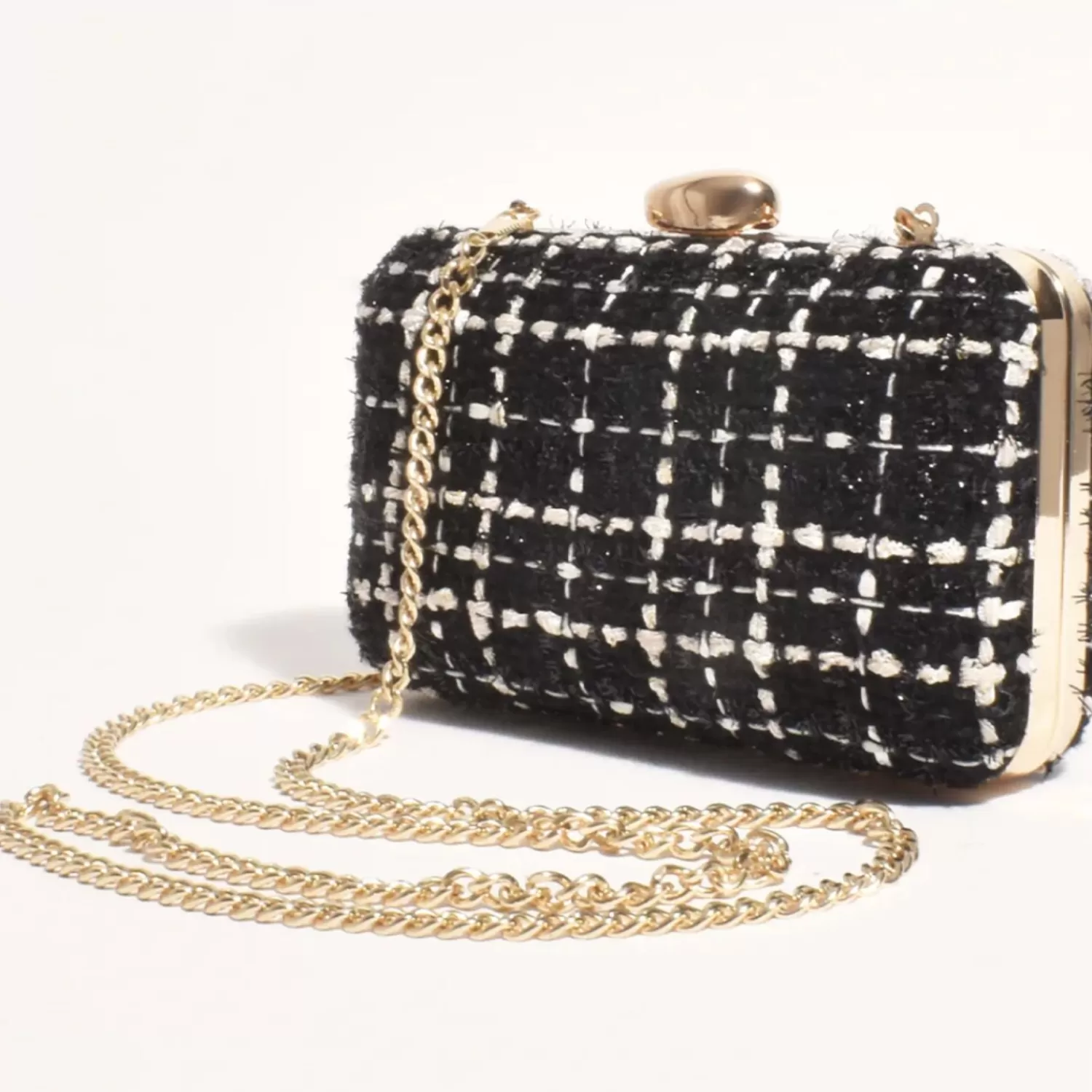 Adorne Handbags*Louisa Boucle Clutch - Black - AD7