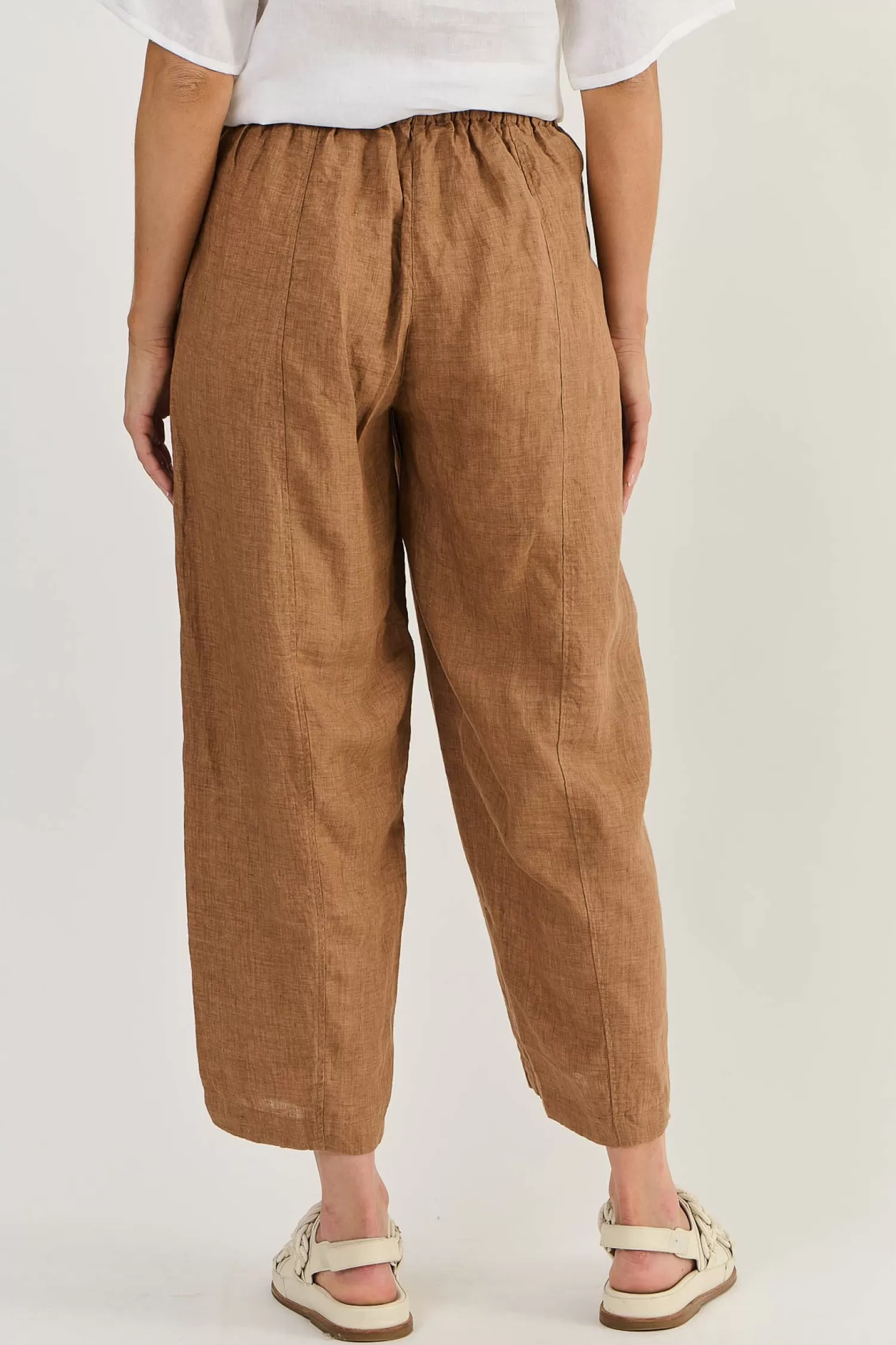 Naturals By O & J Ladies Pants*Lucia Linen Pant - Gingerbread - OJ38
