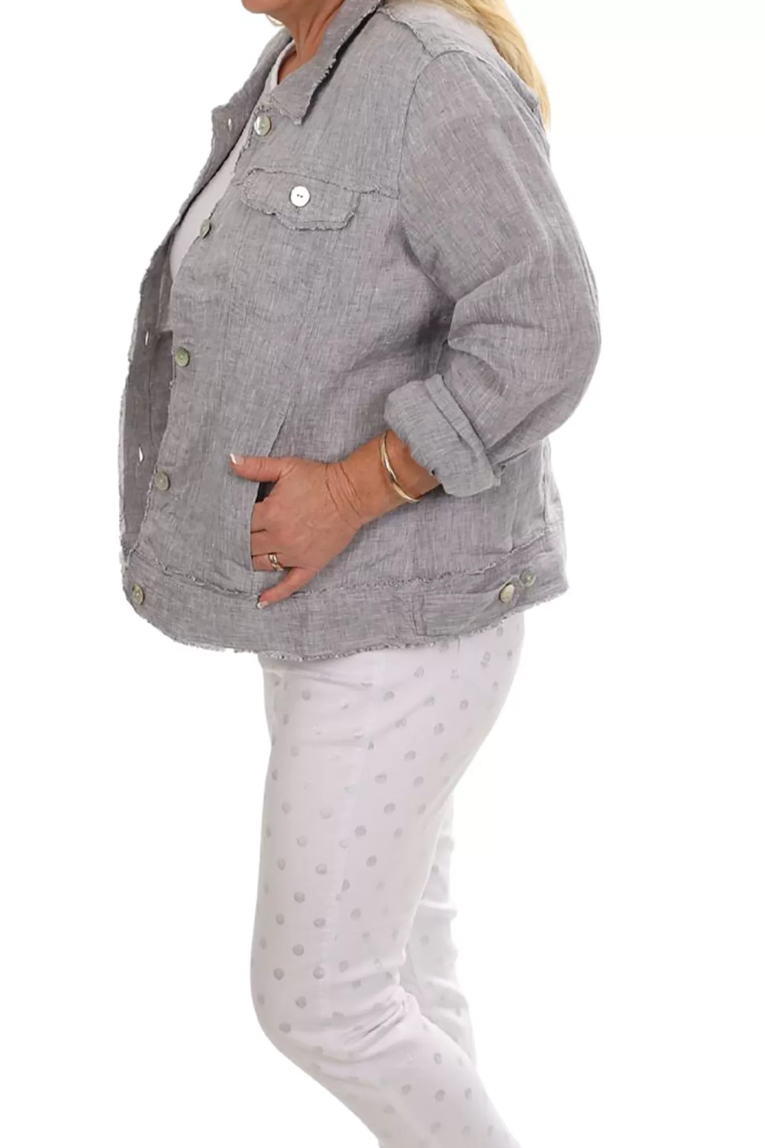 Naturals By O & J Coats & Jackets*Lucy Jacket - Smoke - OJ8
