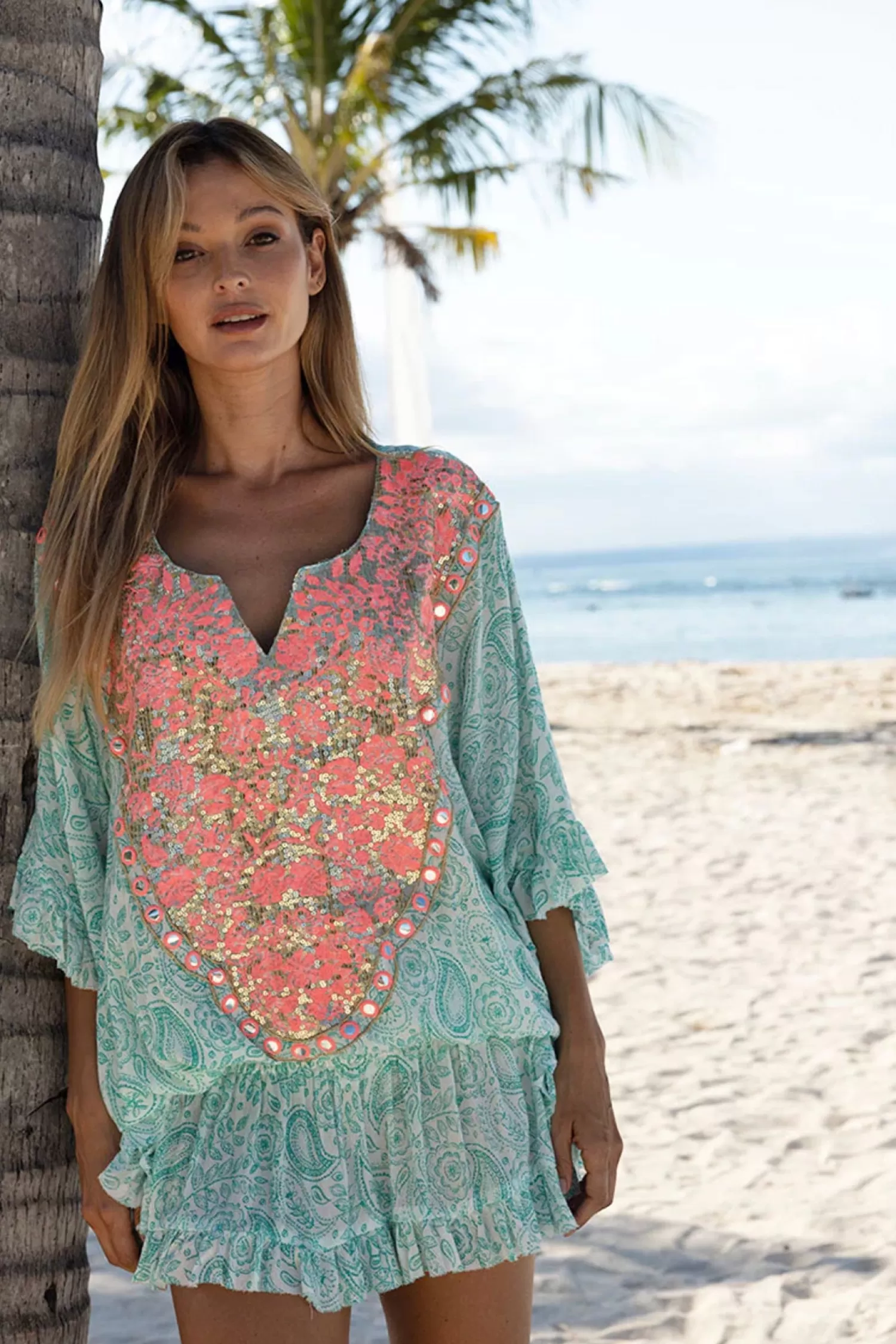 Miss June Dresses*Lula Dress - Aqua - M3