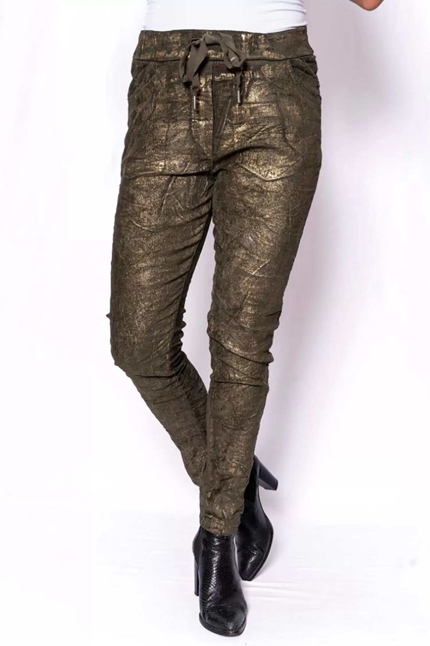 The Italian Closet Ladies Pants*Lumen Khaki Pant - TIC25