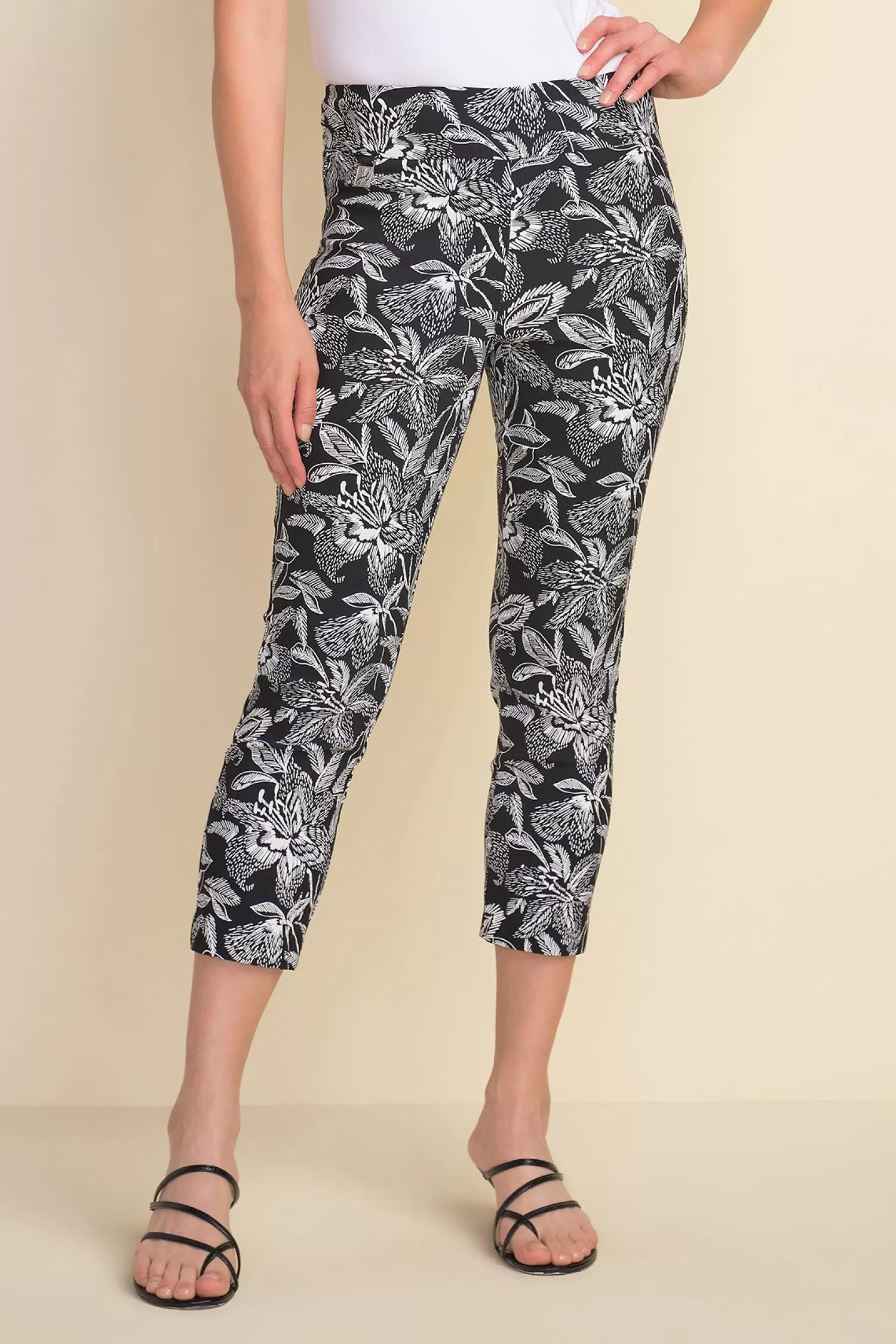 Joseph Ribkoff Ladies Pants*Lydia Floral Crop Pants