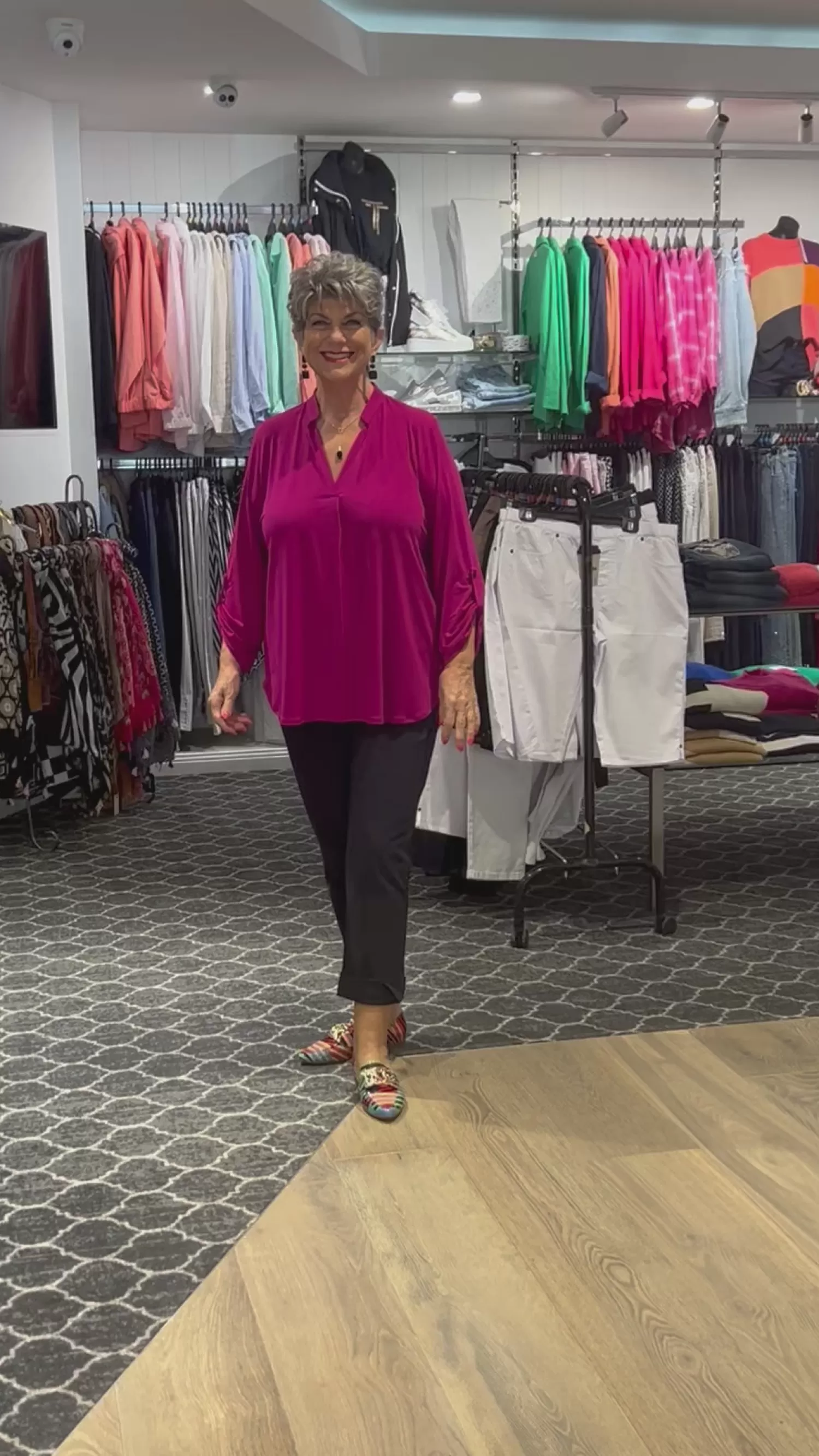 Philosophy Shirts & Tops*Magenta Kafton Nehru Tunic - PH29