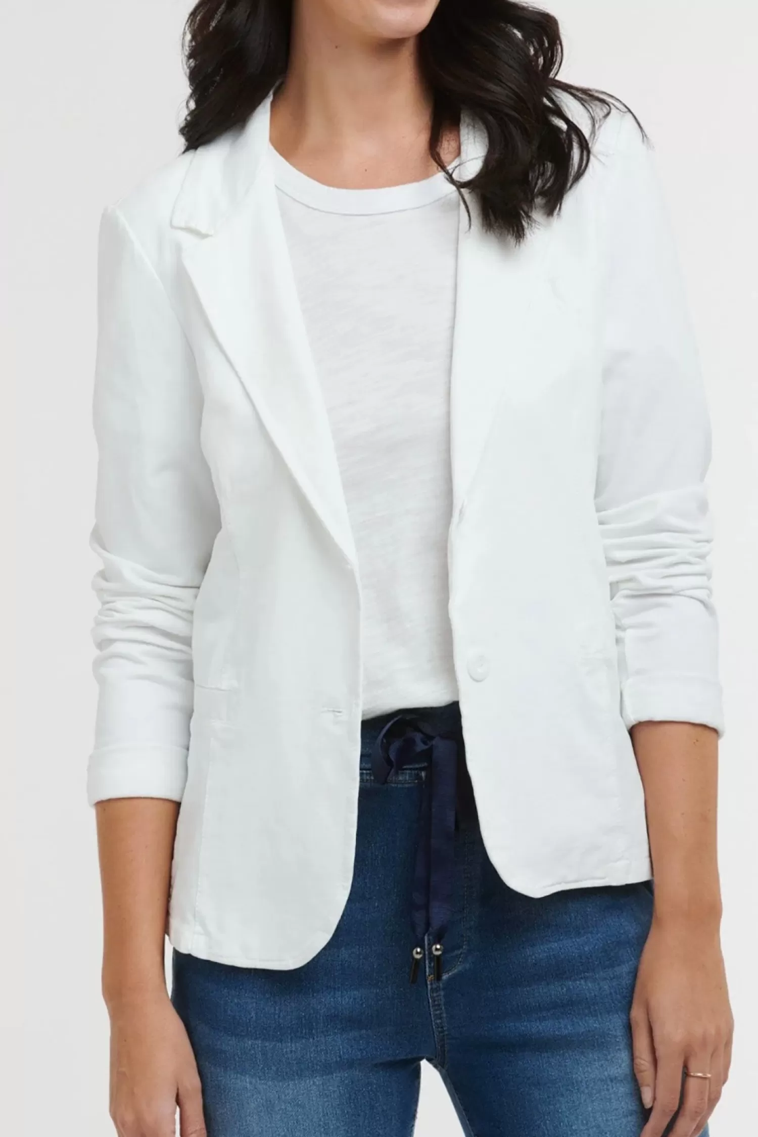 Italian Star Coats & Jackets*Maha White Sequin Jacket - IS42