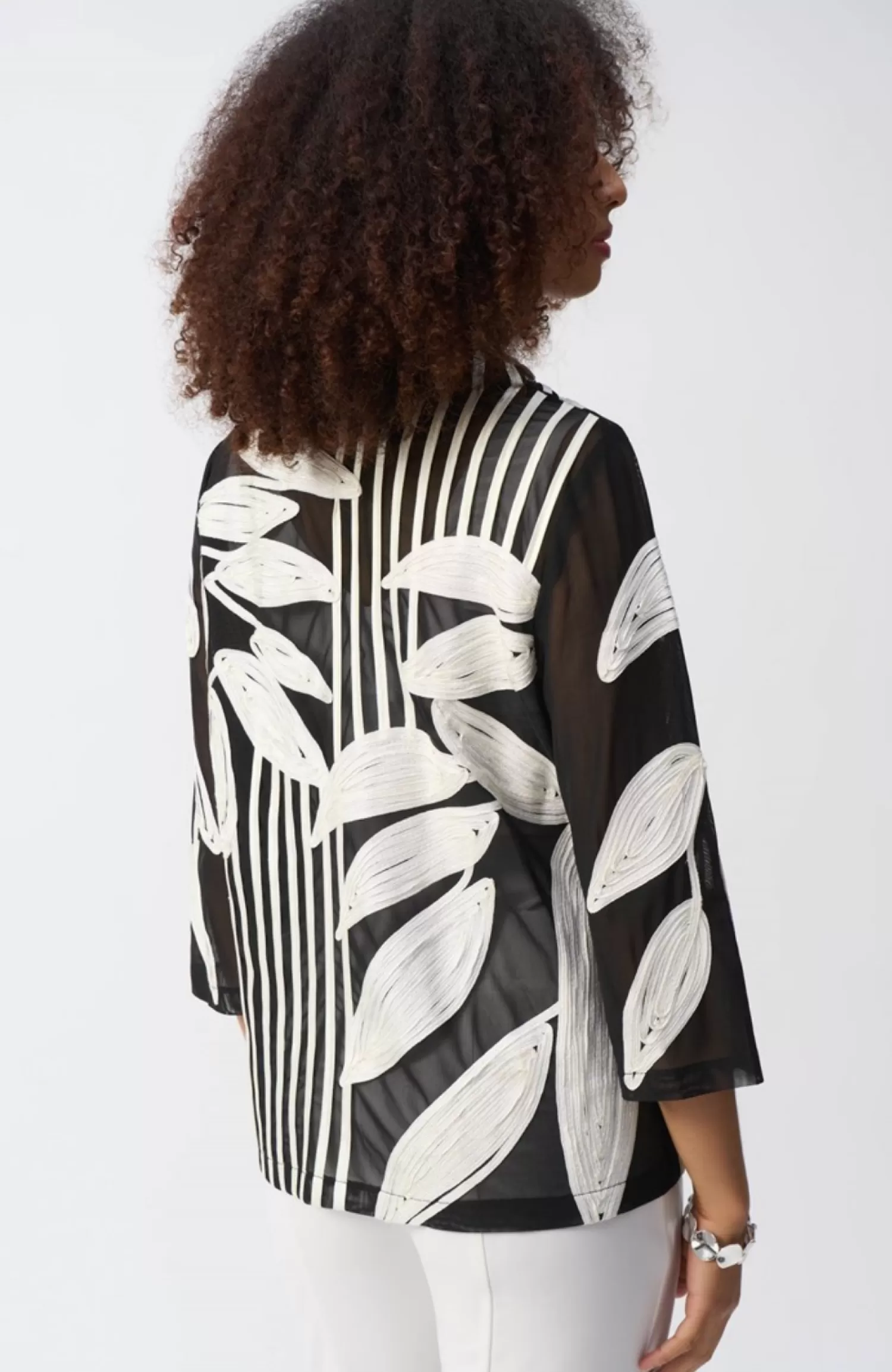 Joseph Ribkoff Coats & Jackets*Mesh and Satin Soutache Jacket - JR67