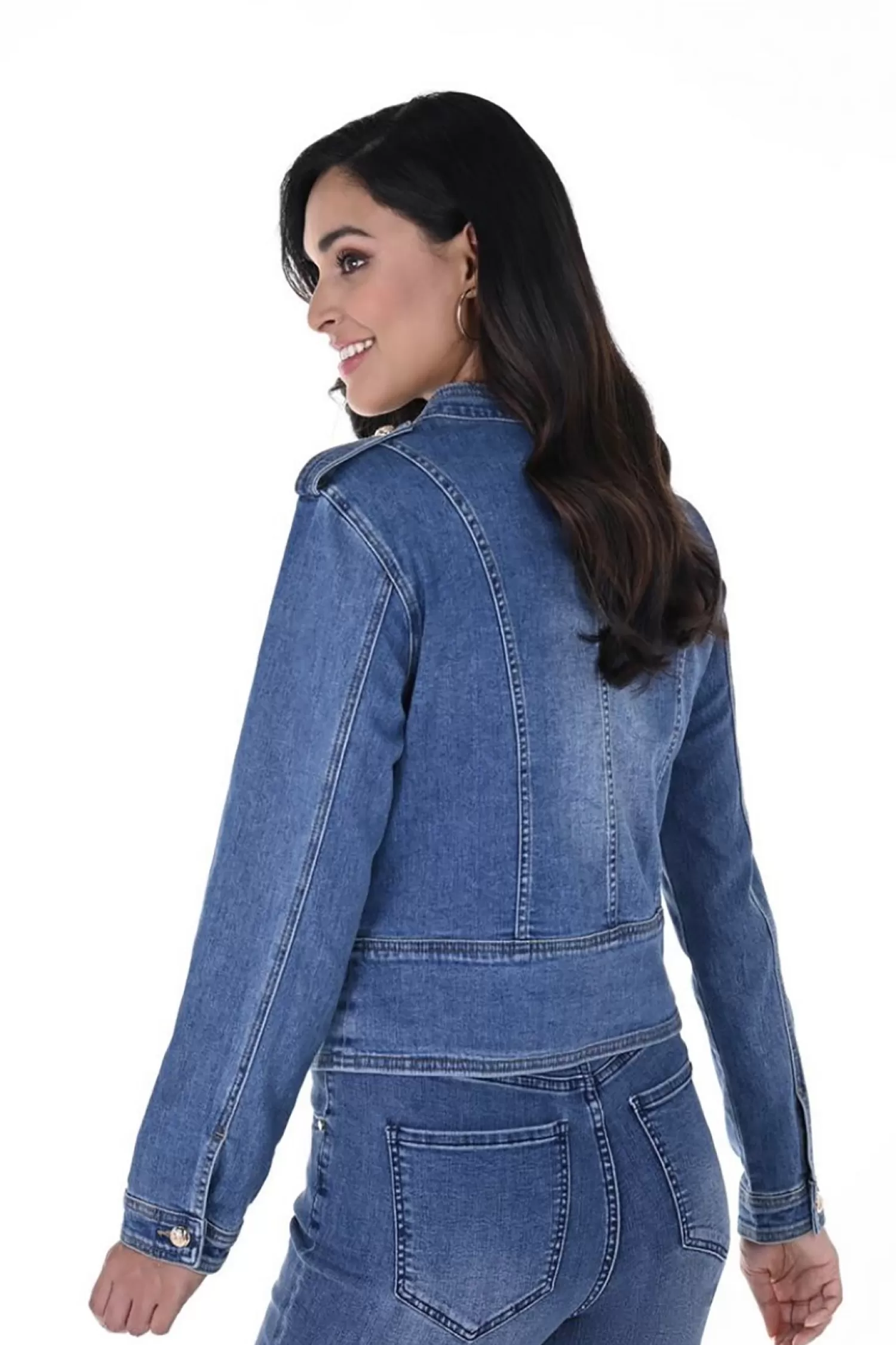 Frank Lyman Coats & Jackets*Military Denim Jacket - FL41