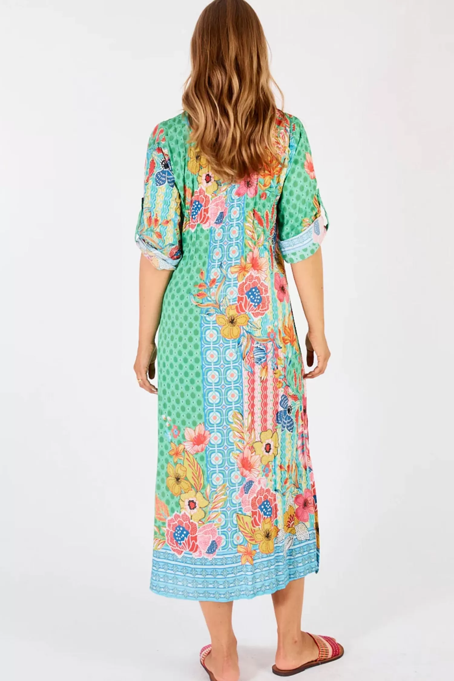 Lula Life Dresses*Miranda Midi Dress - Sea - LL7