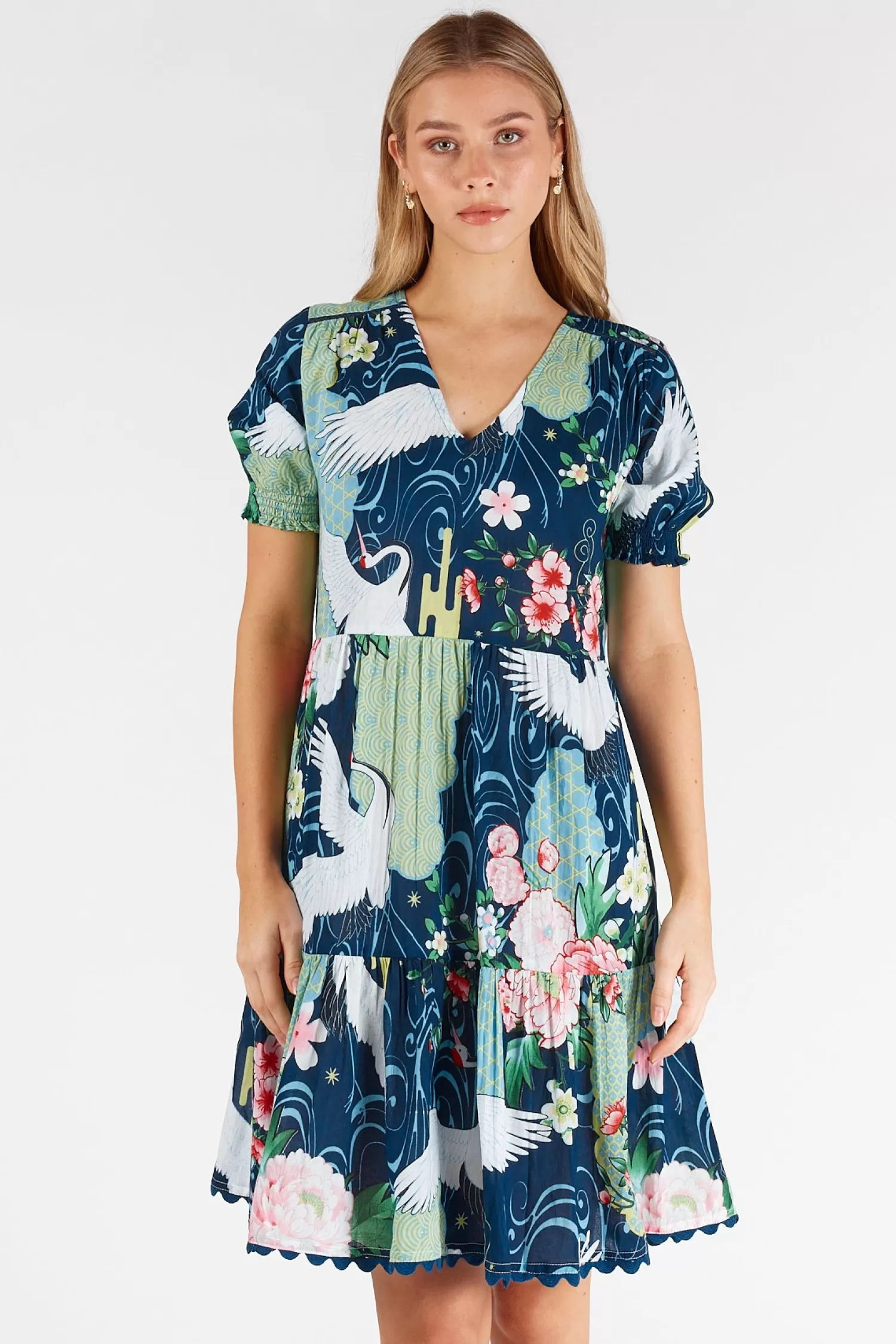 Lula Life Dresses*Mitzuki Dress - Navy - LL42