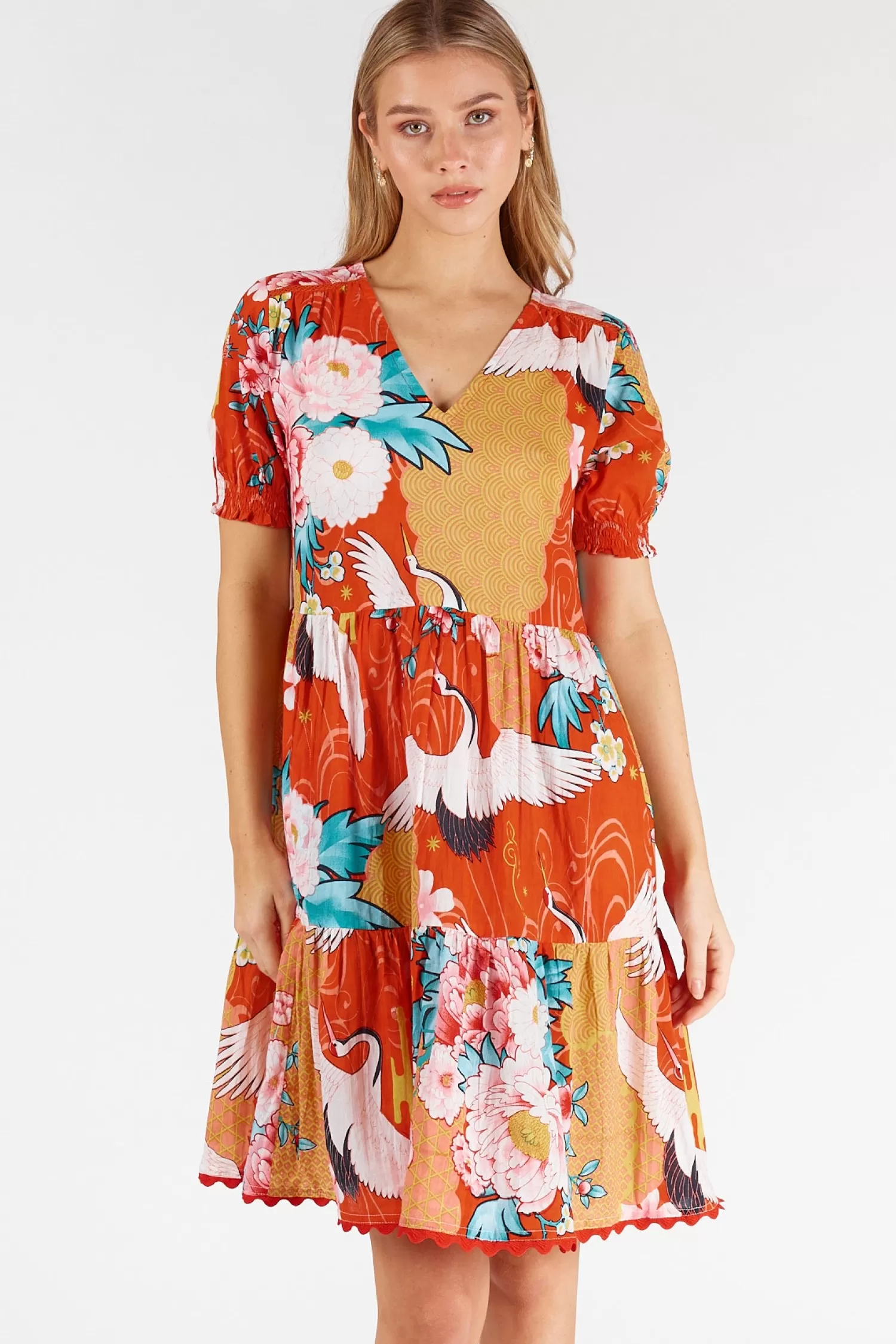 Lula Life Dresses*Mitzuki Dress - Red - LL42
