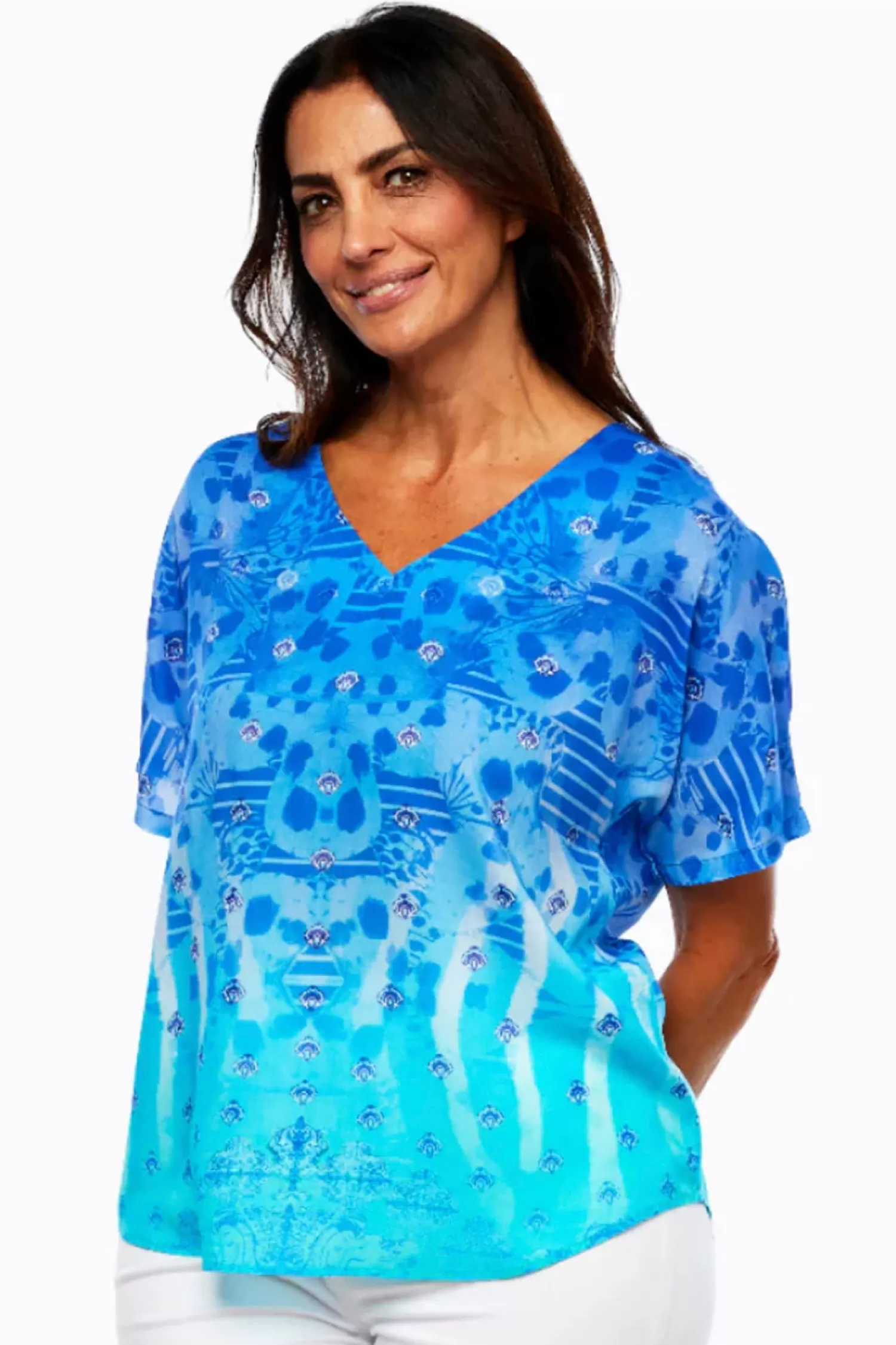 Claire Powell Shirts & Tops*Modal Top - Ocean - CP2