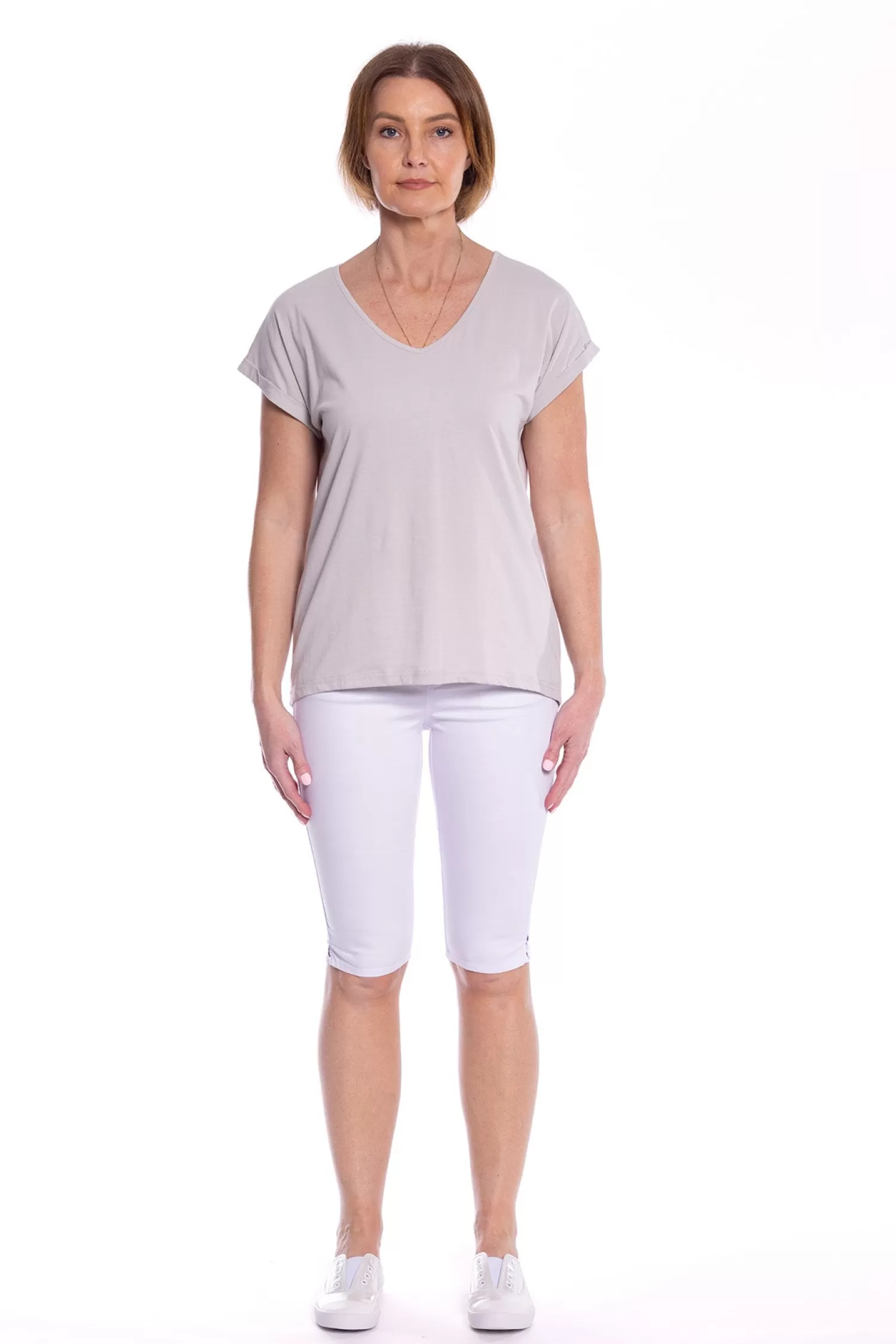 Cafe Latte Shirts & Tops*Natasha Tee - Putty - CL9