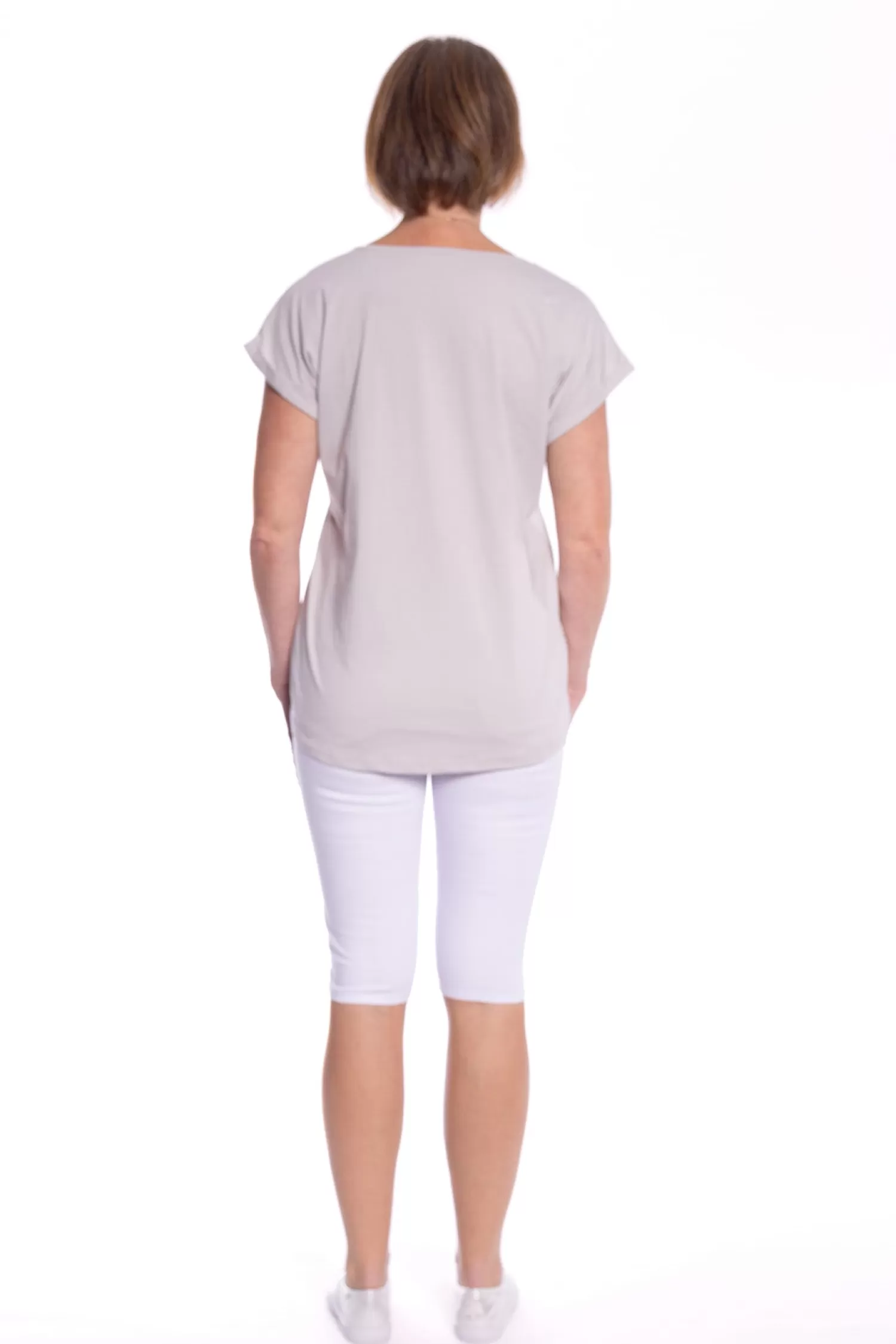 Cafe Latte Shirts & Tops*Natasha Tee - Putty - CL9