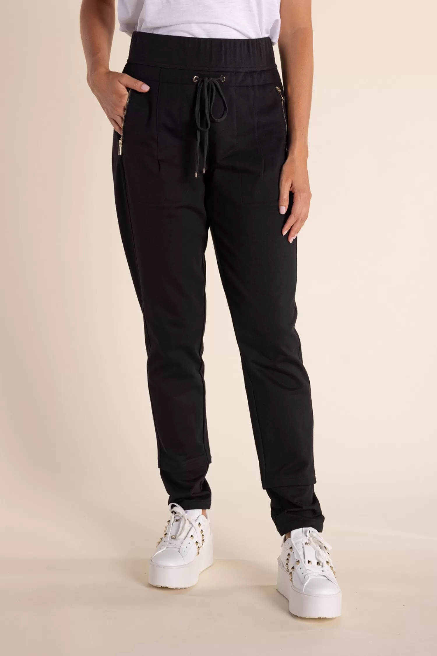 Two-T's Ladies Pants*Neva Track Pant - Black - TT56