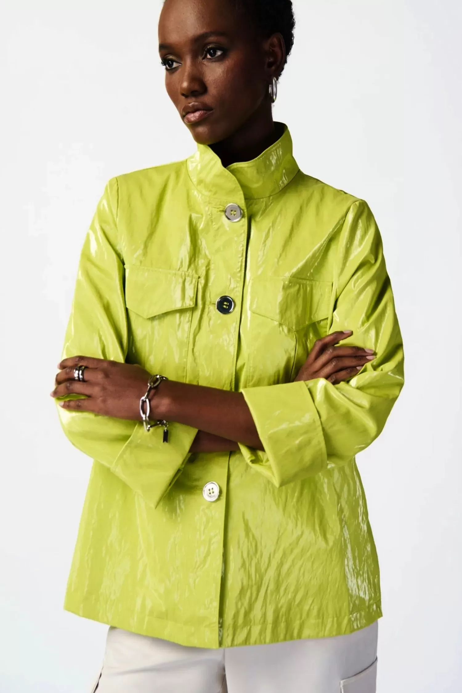 Joseph Ribkoff Coats & Jackets*Novelty Boxy Jacket - Key Lime - JR39