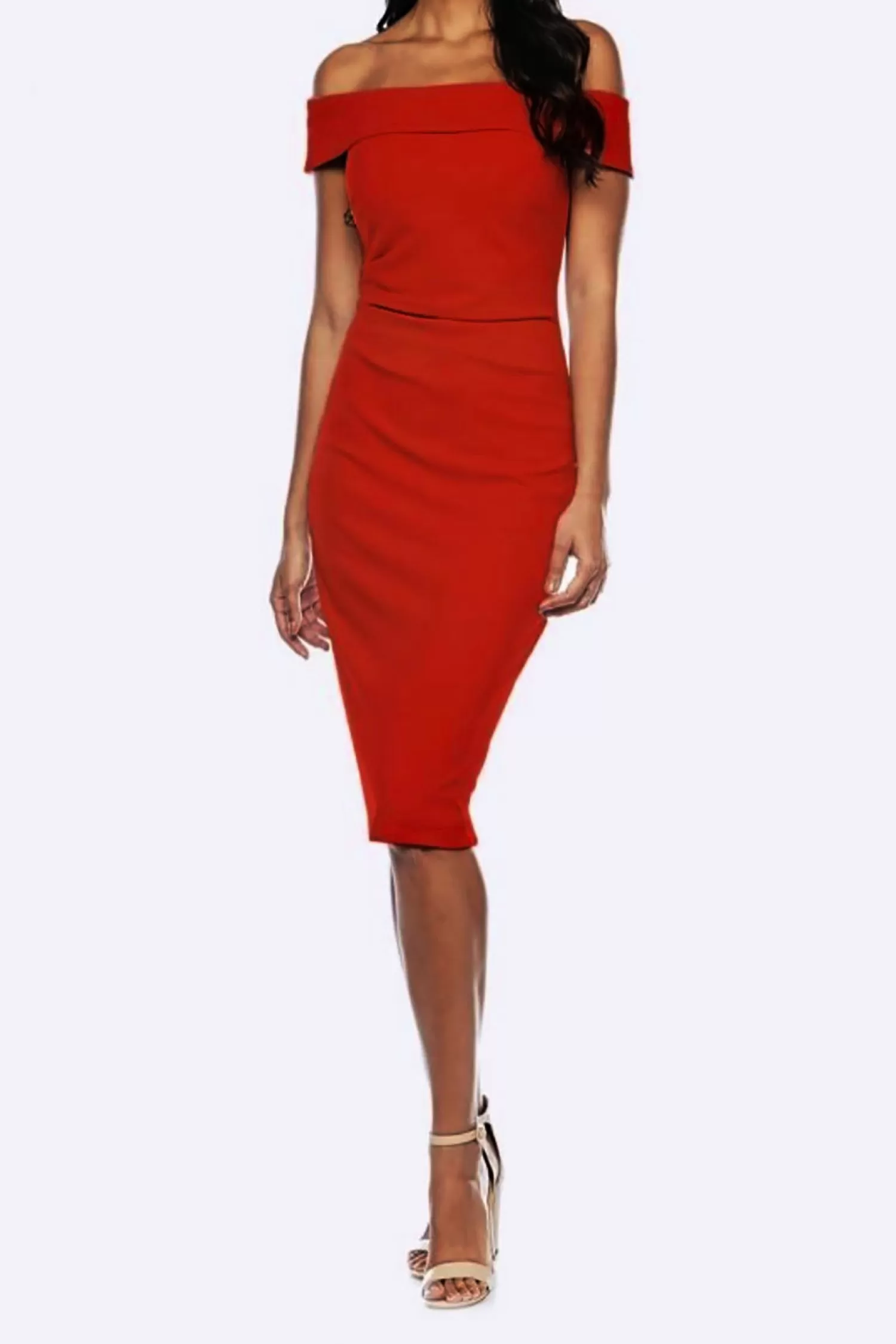 Zaliea Weddings & Events*Off The Shoulder Cocktail Dress | Fire | Z2