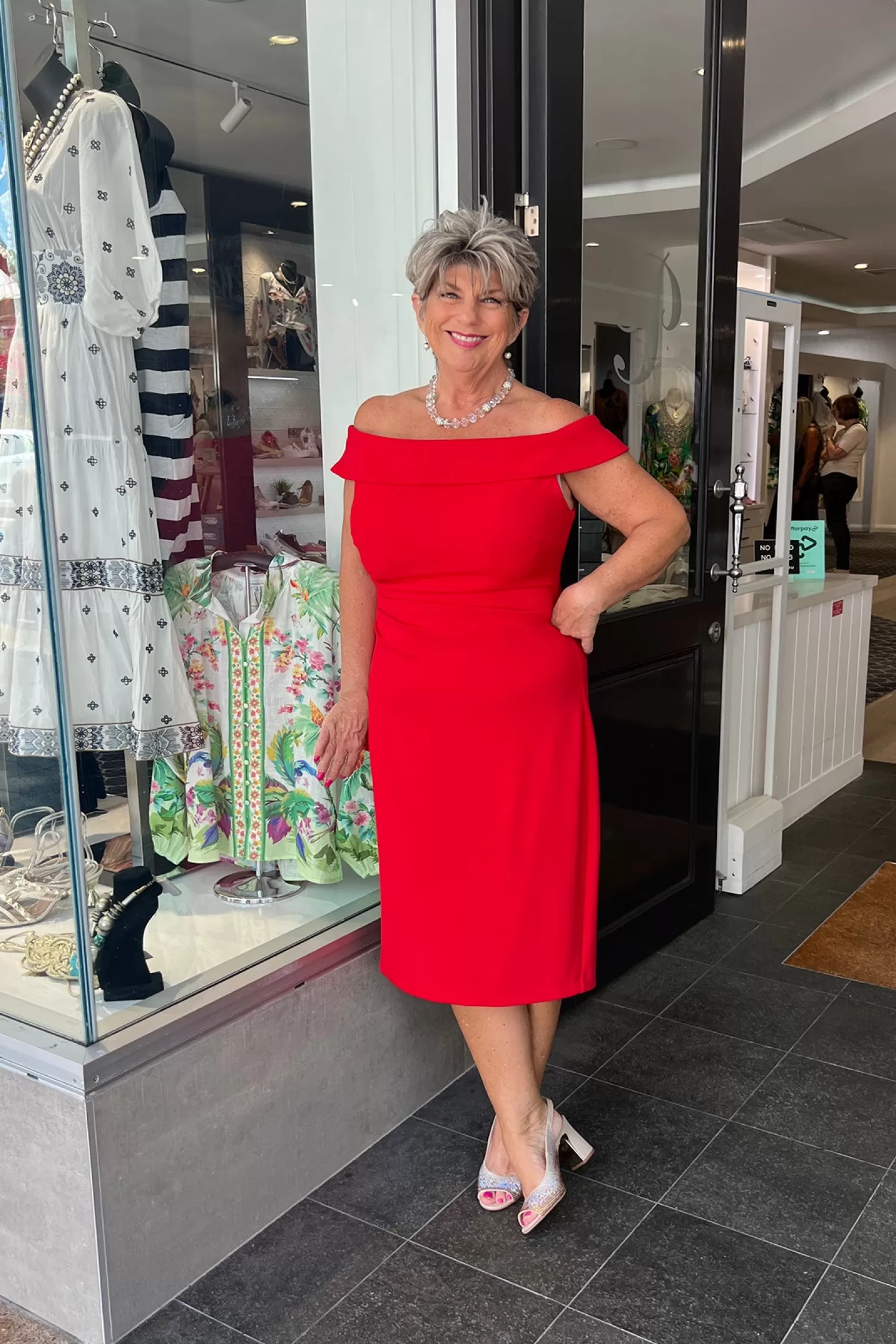 Zaliea Weddings & Events*Off The Shoulder Cocktail Dress | Fire | Z2