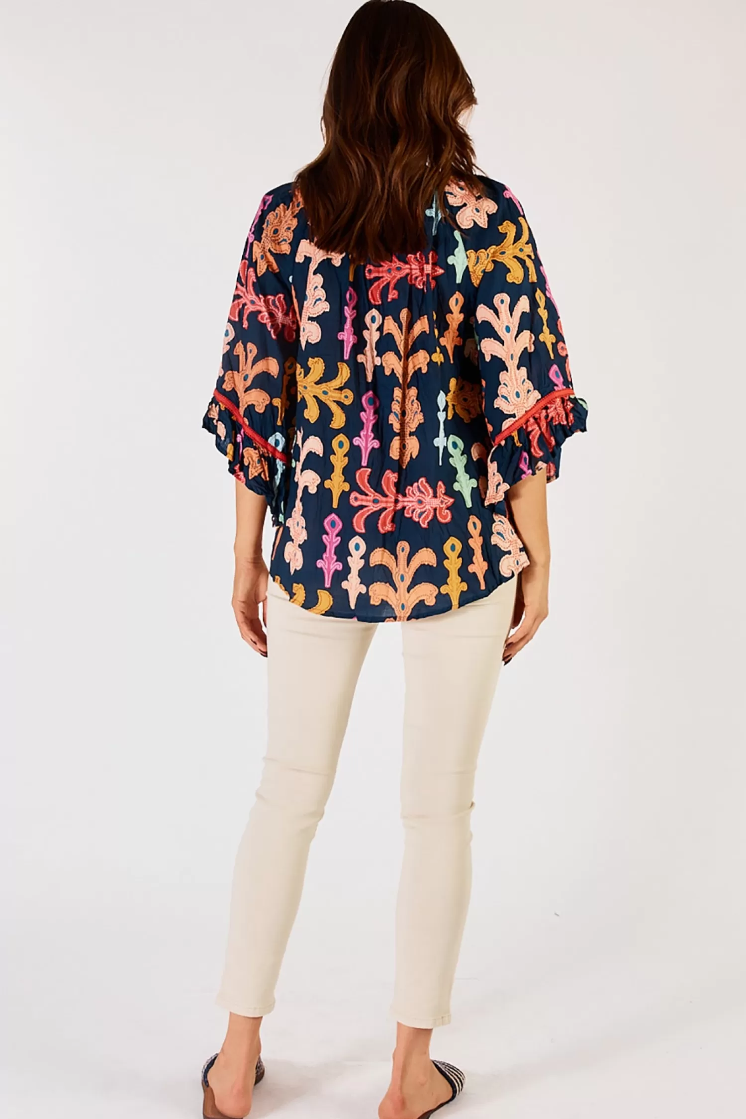 Lula Life Shirts & Tops*Olivia Top - Navy - LL3