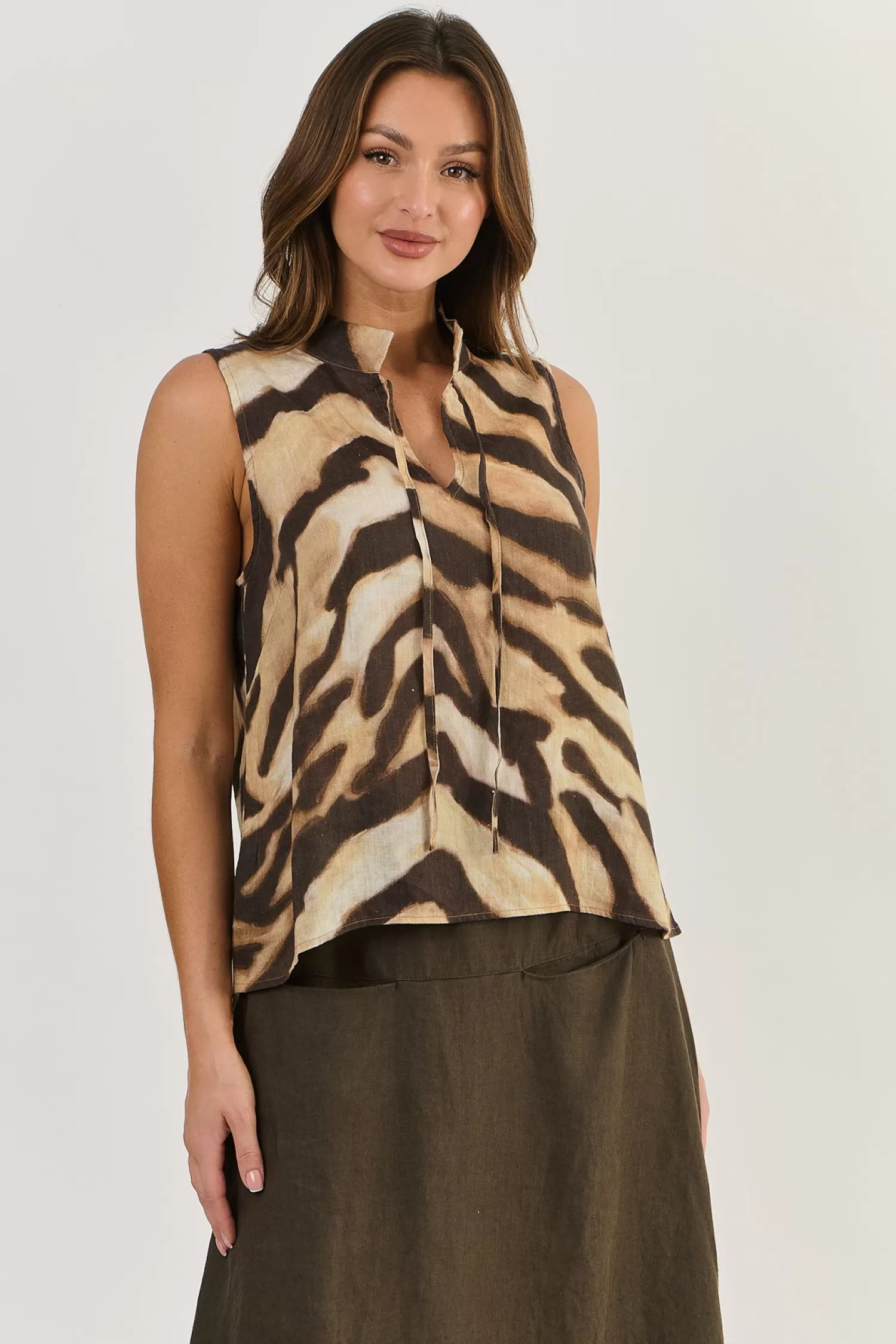Naturals By O & J Shirts & Tops*Paityn Sleeveless Top - Wildcat - OJ25