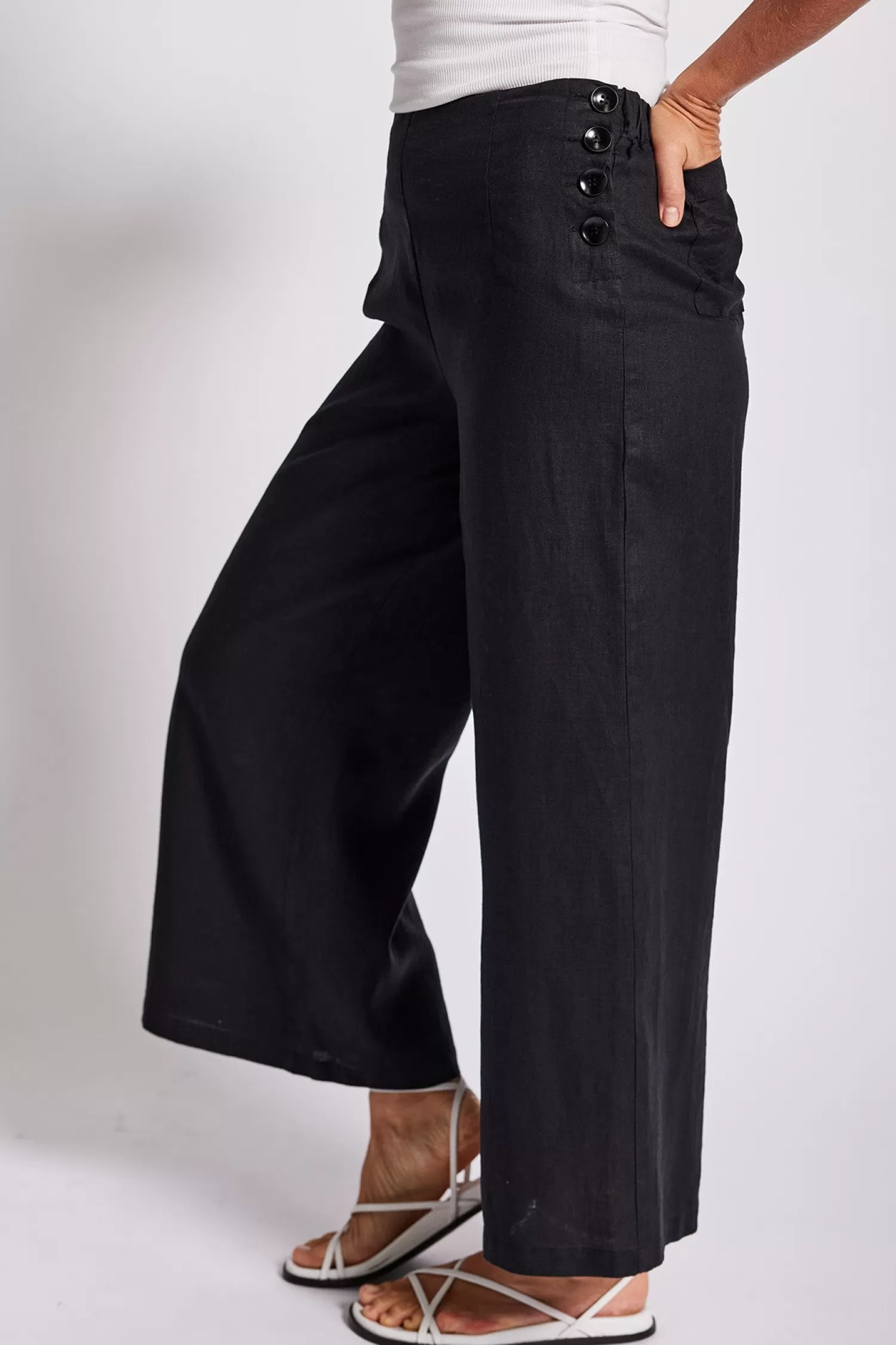 See Saw Ladies Pants*Palazzo Pants - Black - SS7