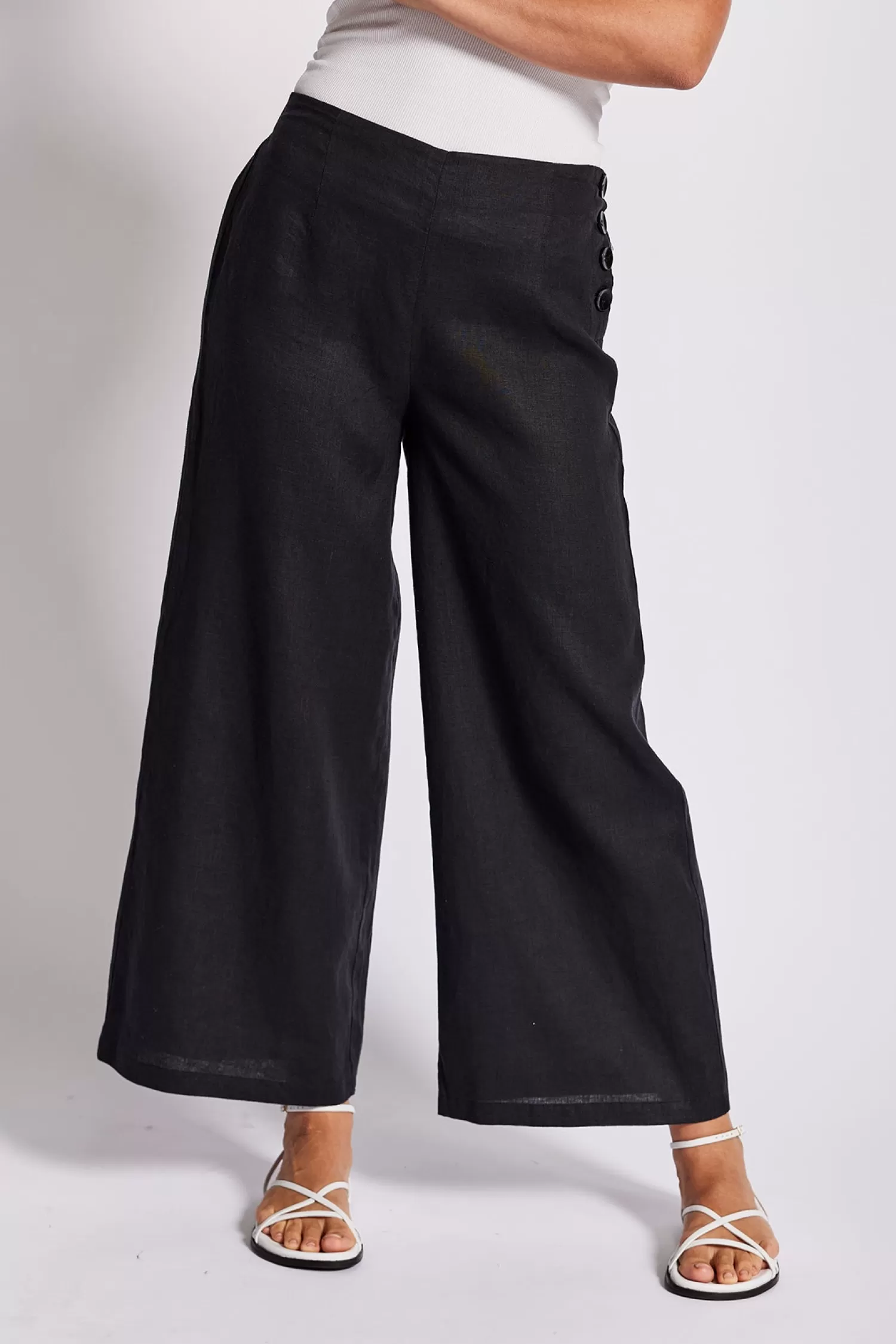 See Saw Ladies Pants*Palazzo Pants - Black - SS7