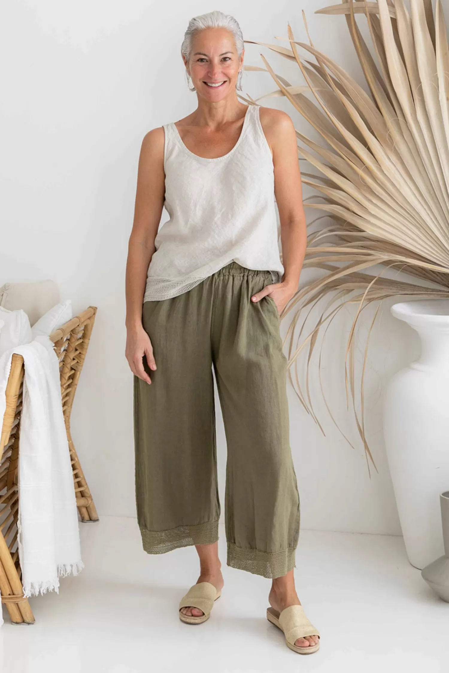 The Italian Cartel Ladies Pants*Paneta Pant - Slate - IC28