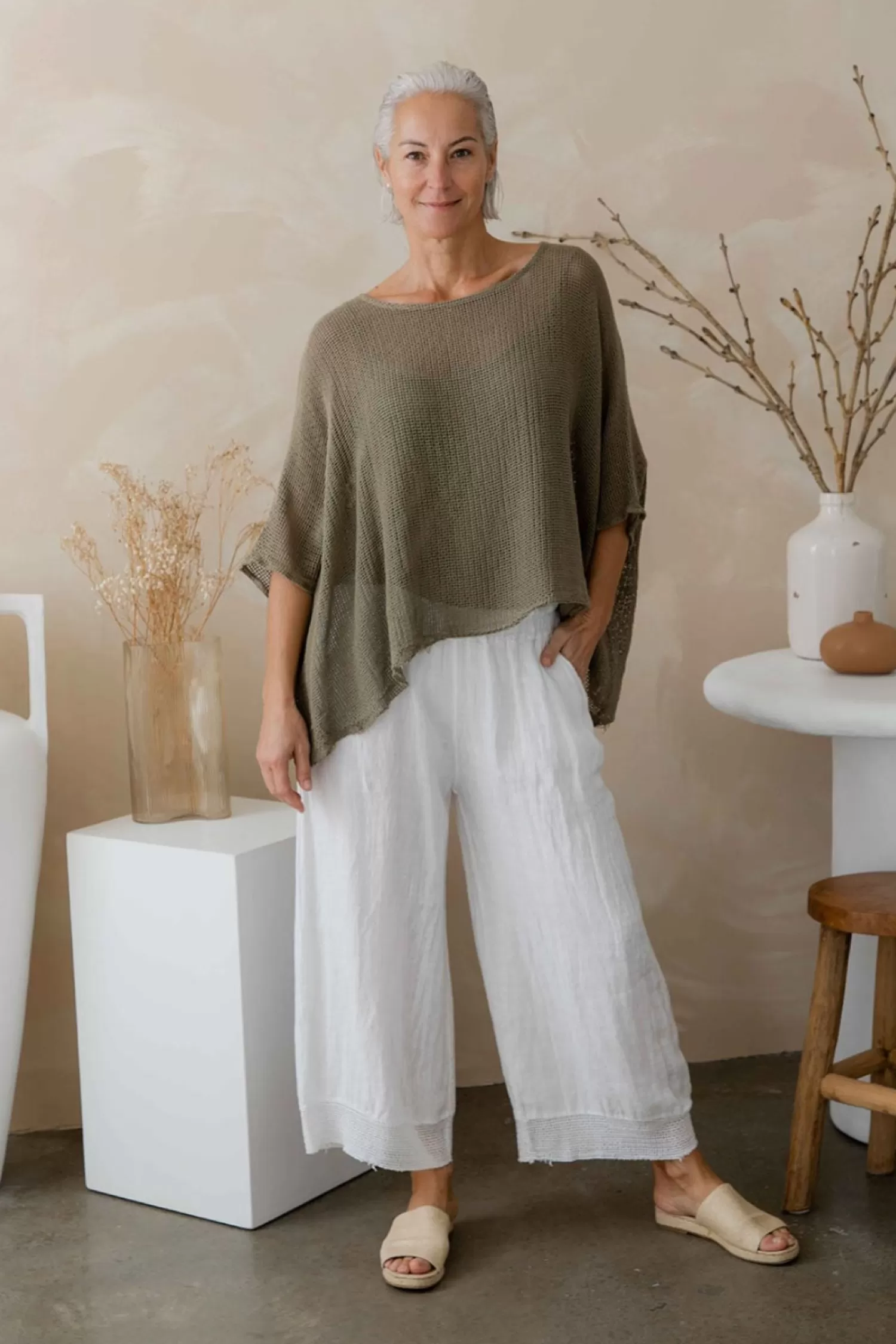 The Italian Cartel Ladies Pants*Paneta Pant - White - IC28