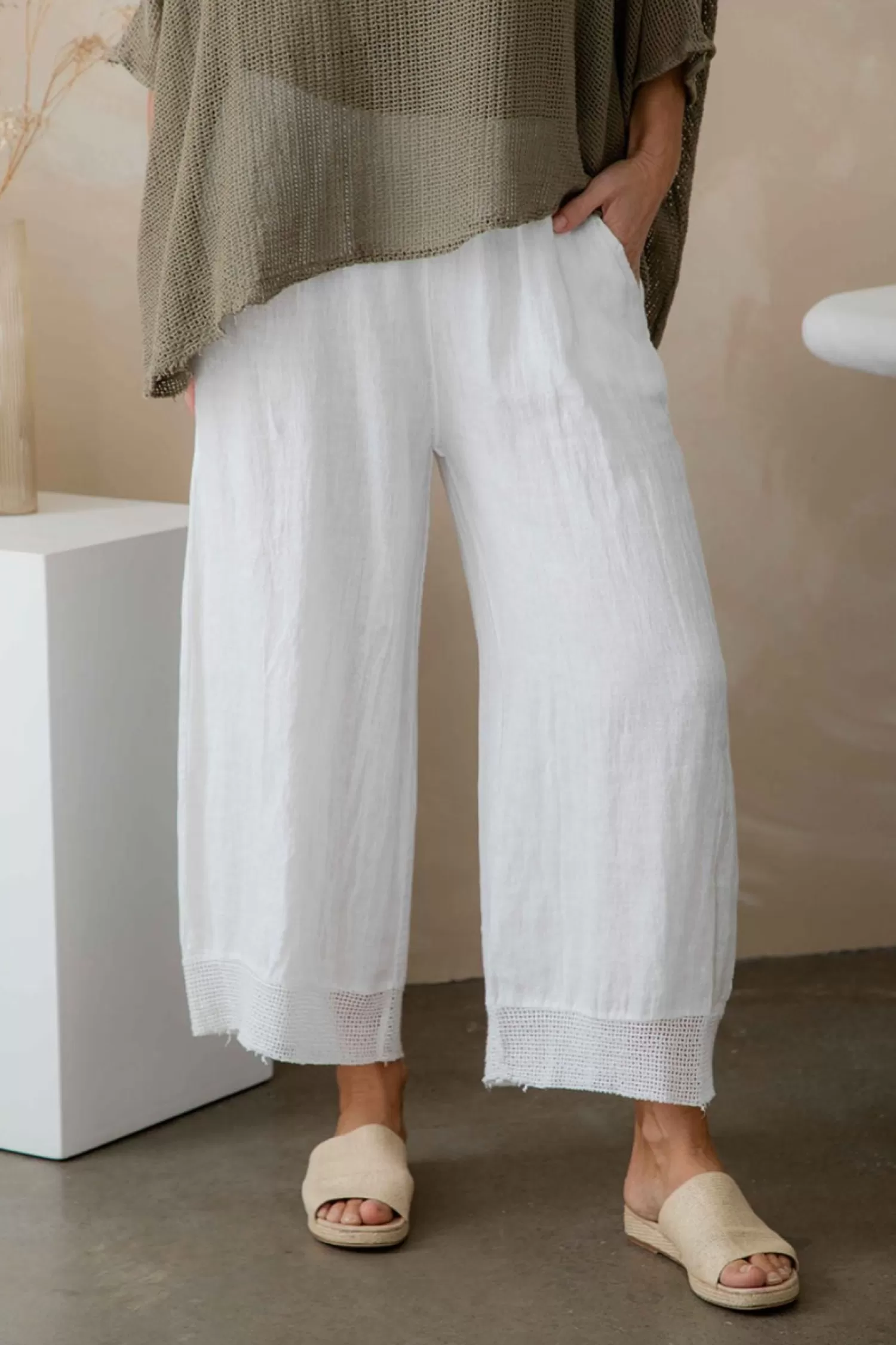 The Italian Cartel Ladies Pants*Paneta Pant - White - IC28