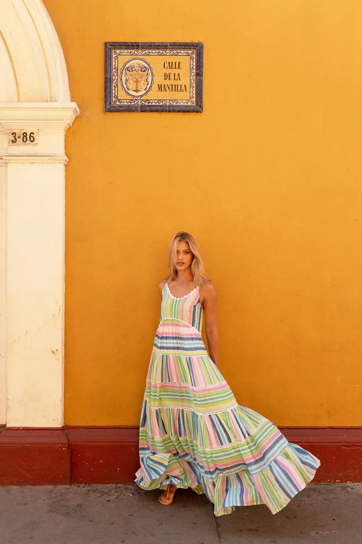 Miss June Dresses*Patricia Dress - Bright Multi -M8