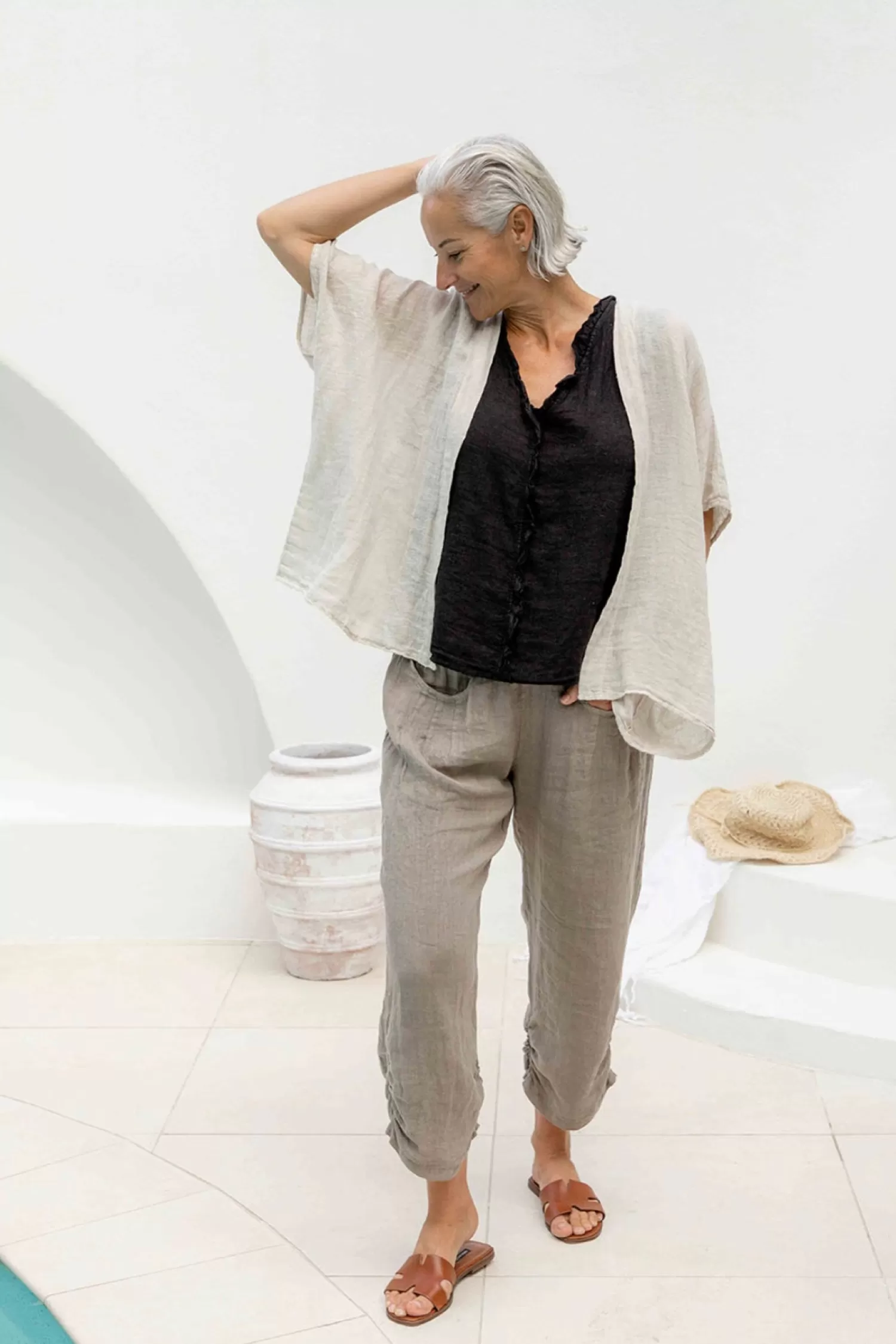 The Italian Cartel Linen Lovers | Coats & Jackets*Pisa Jacket - Sand - IC44