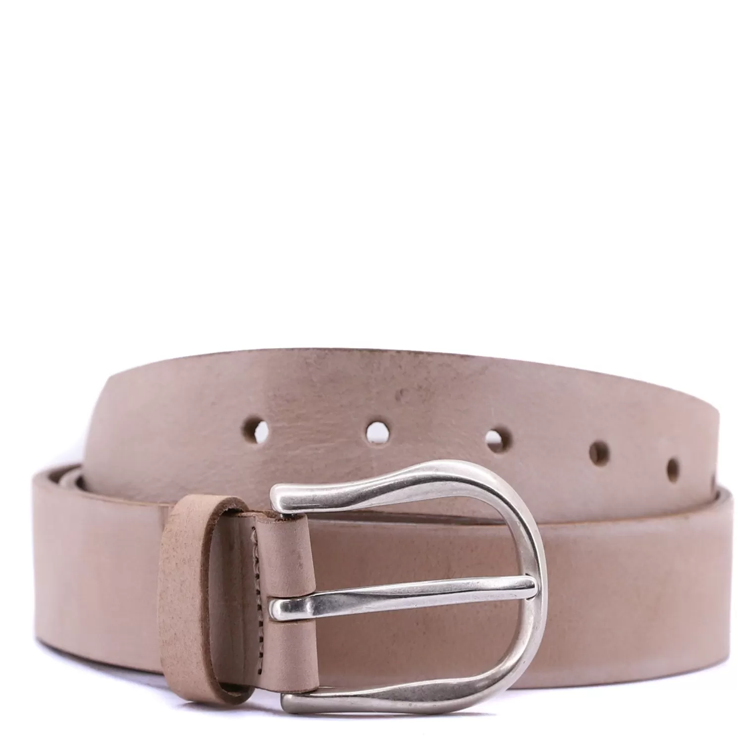 Vanzetti Belts*Polished Silver Buckle Belt | Taupe